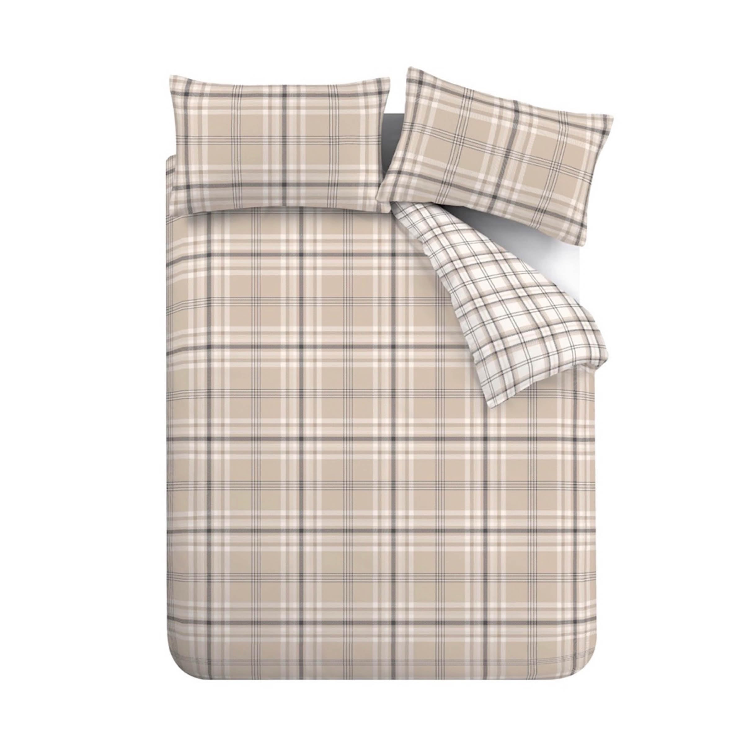 Catherine Lansfield Kelso Check Reversible Single Duvet Cover Set with Pillowcase 5