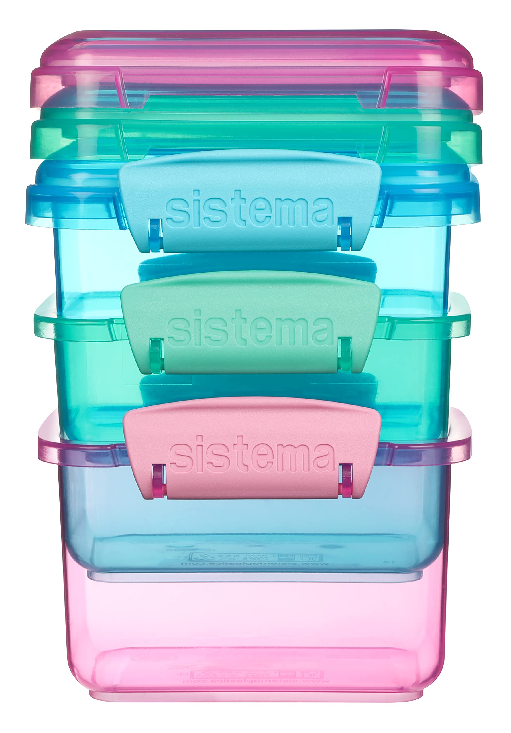 Sistema Snack Pots Food Storage Containers - 400 ml Capacity | 3 Count | Assorted Colours | BPA-Free 4
