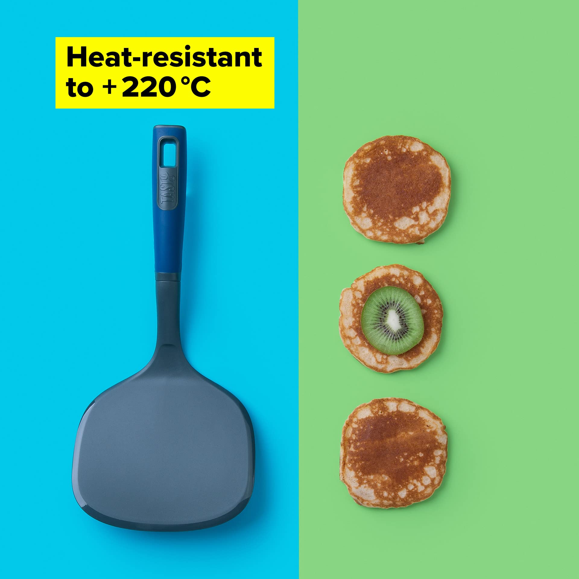 Tasty Pancake Turner - Extra Large, Soft-Touch Handle, Heat Resistant up to +220°C | Dark Blue/Grey 4