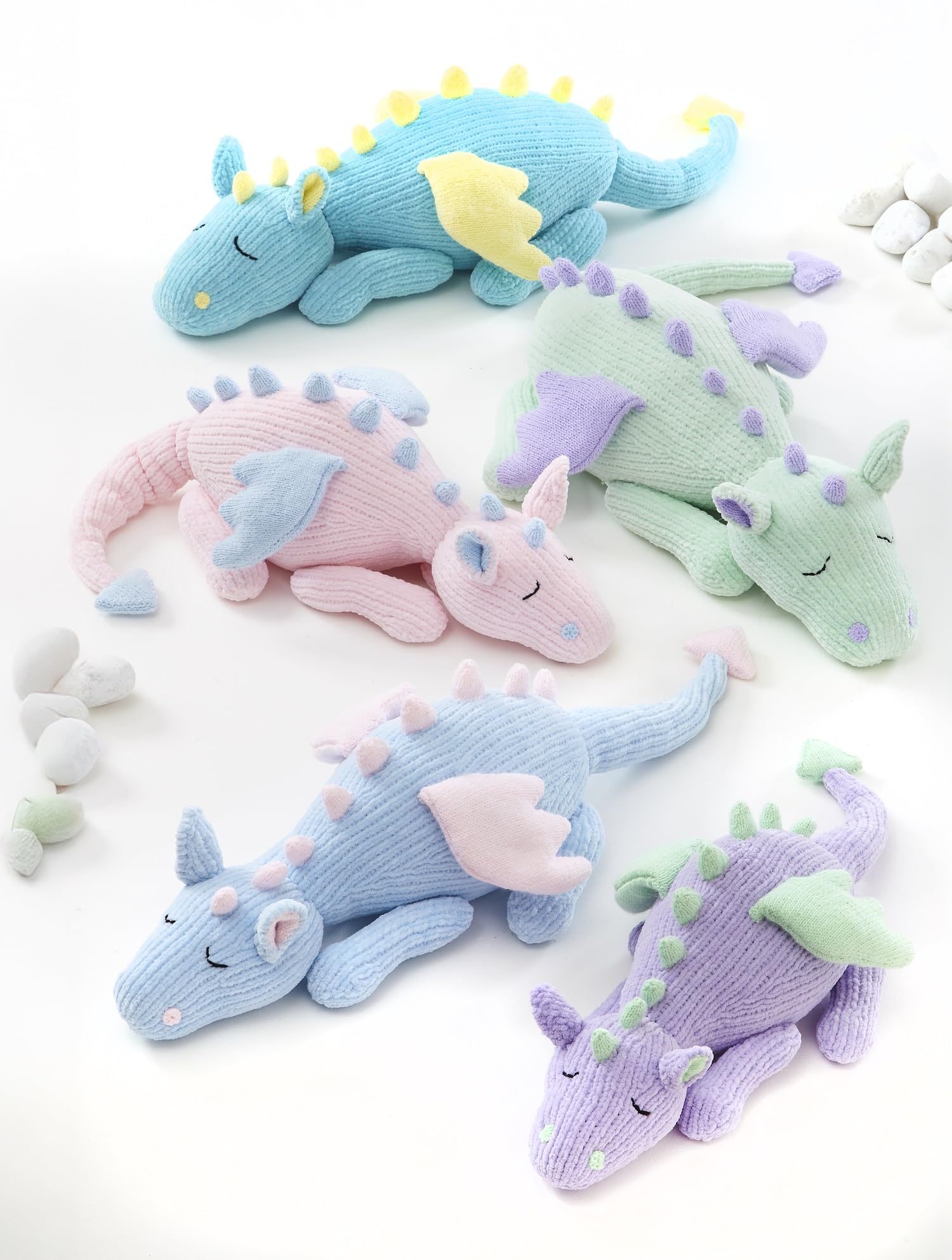 King Cole 9203 Sleeping Dragons Double Knit DK Knitting Pattern | 3 Sizes | Includes Needles 3