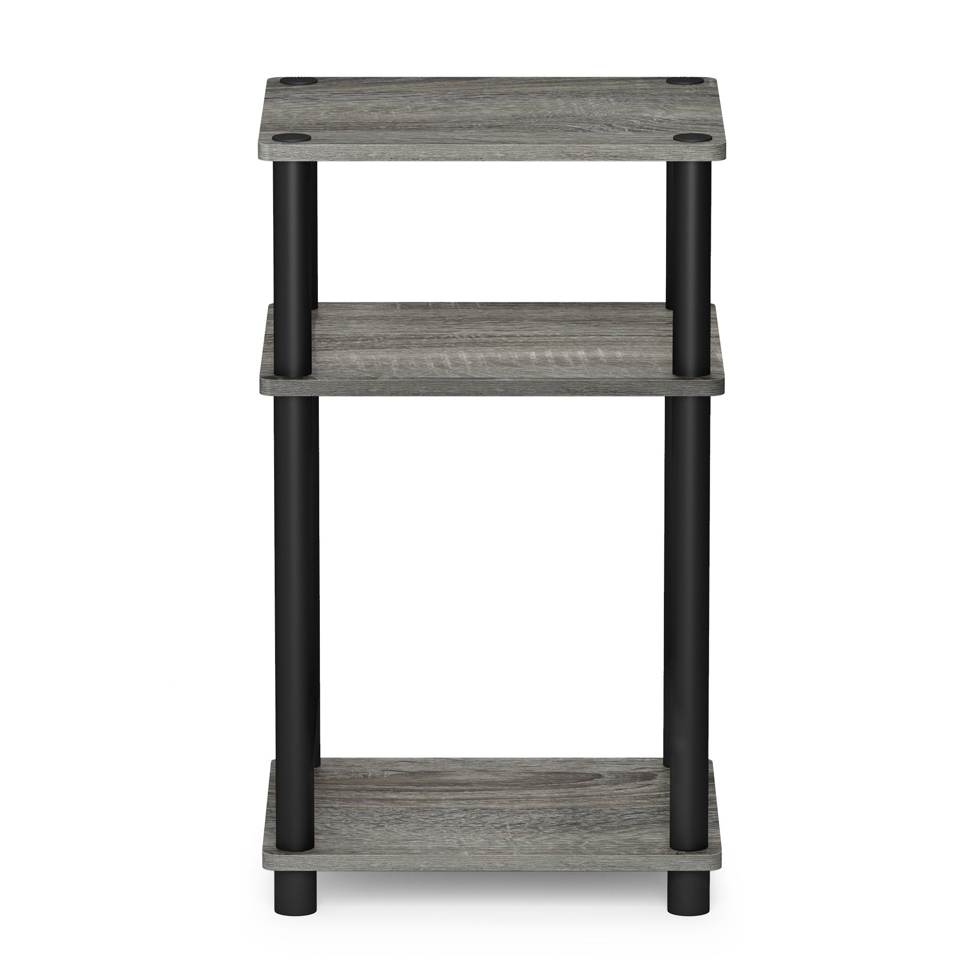 Furinno JUST Side Table - 3-Tier End Table for Small Spaces | French Oak/Black | Engineered Wood 7