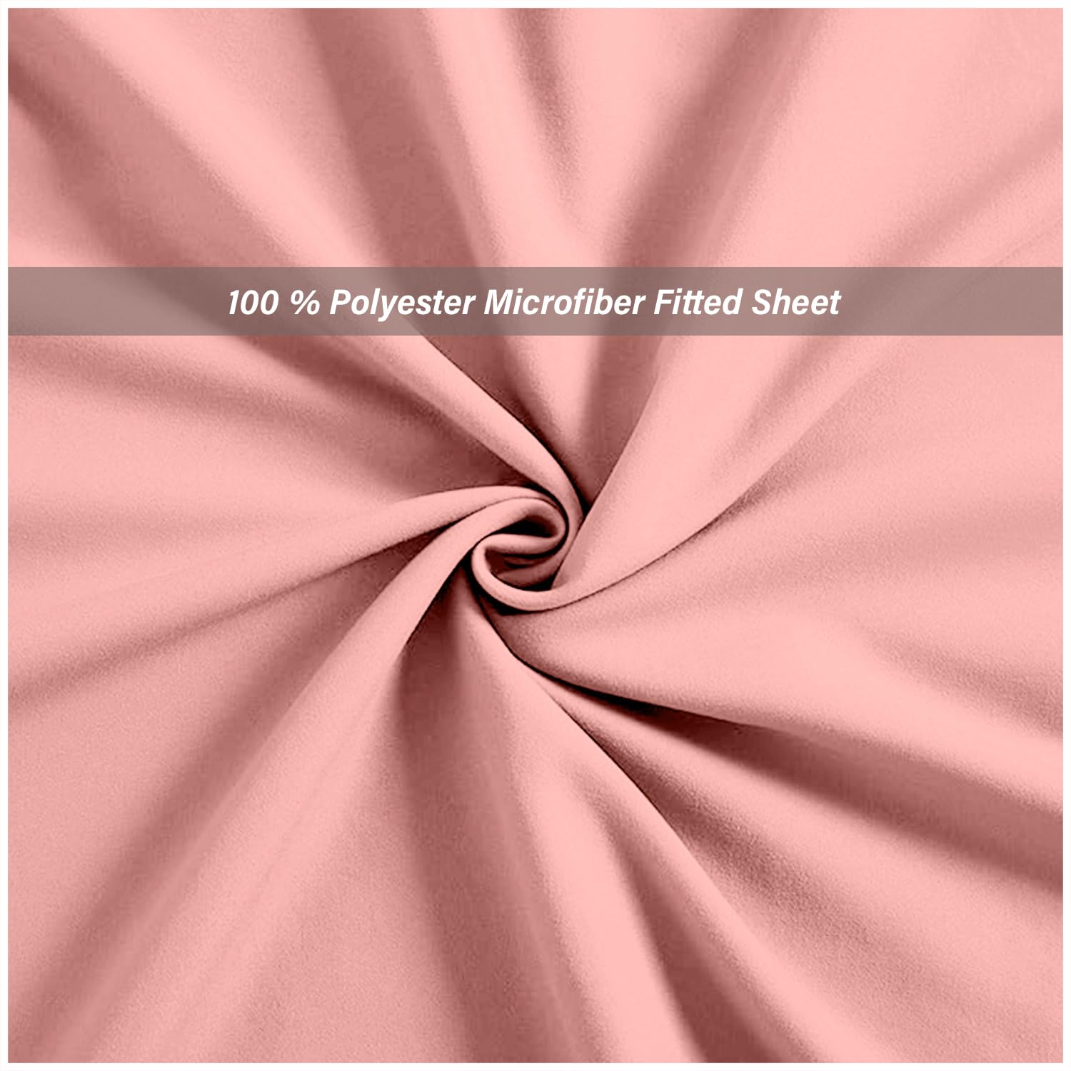 Super Dreamer Microfiber Fitted Sheet - Double Size, Pink, 100% Polyester 3
