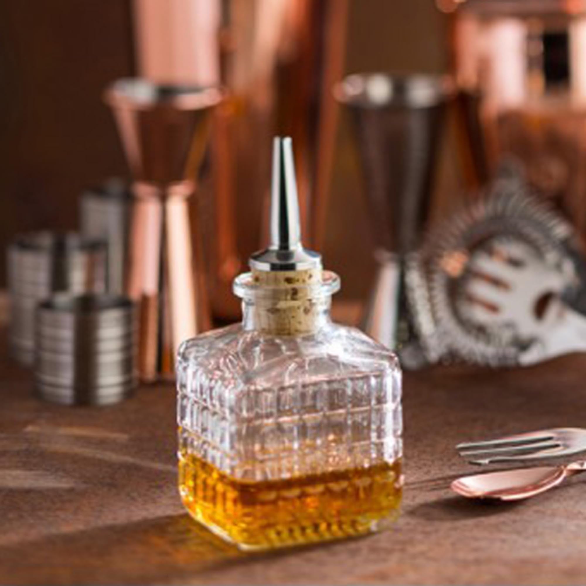 Utopia Picasso Dash Bottle - Vintage Cut Glass Oil & Bitters Dispenser | 150ml Capacity 4