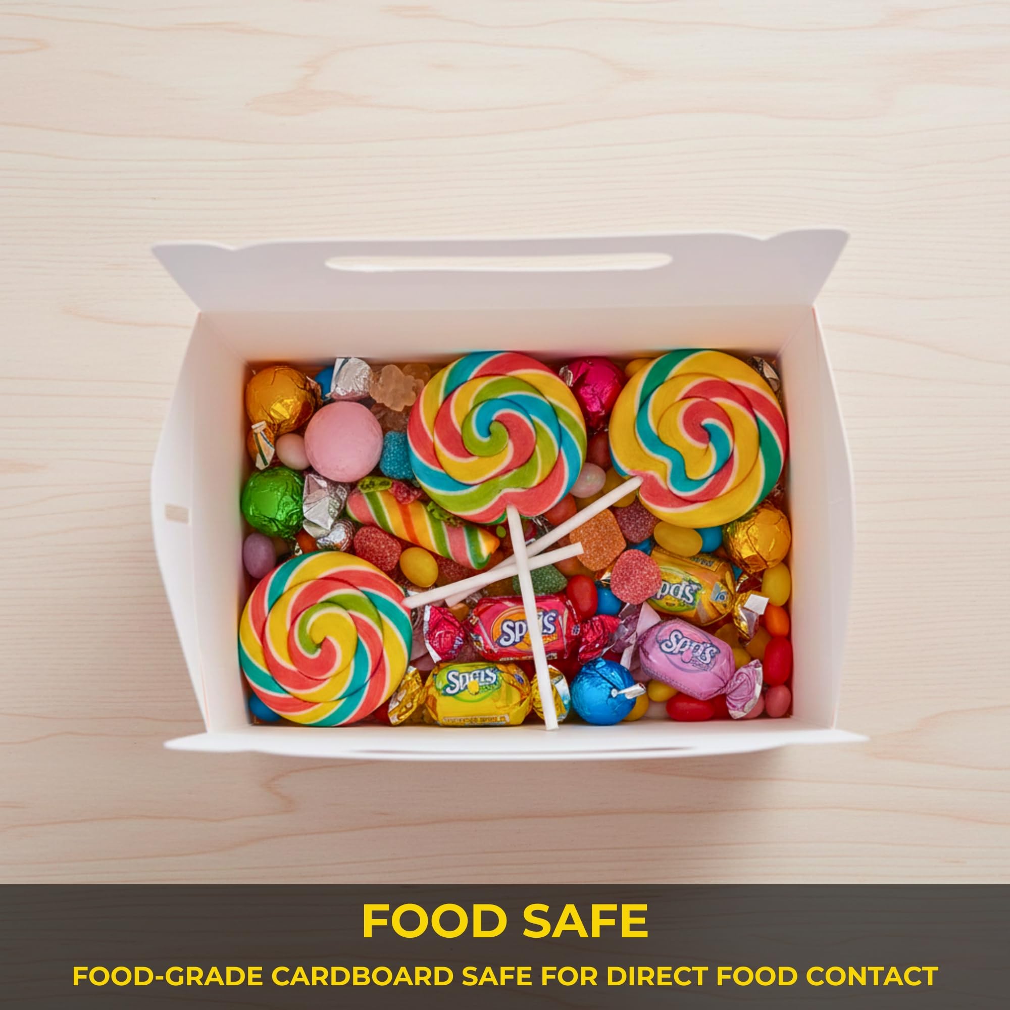 SHATCHI 30Pcs Rainbow Party Food Boxes - 14x12x10 cm Cardboard Takeaway Containers 6