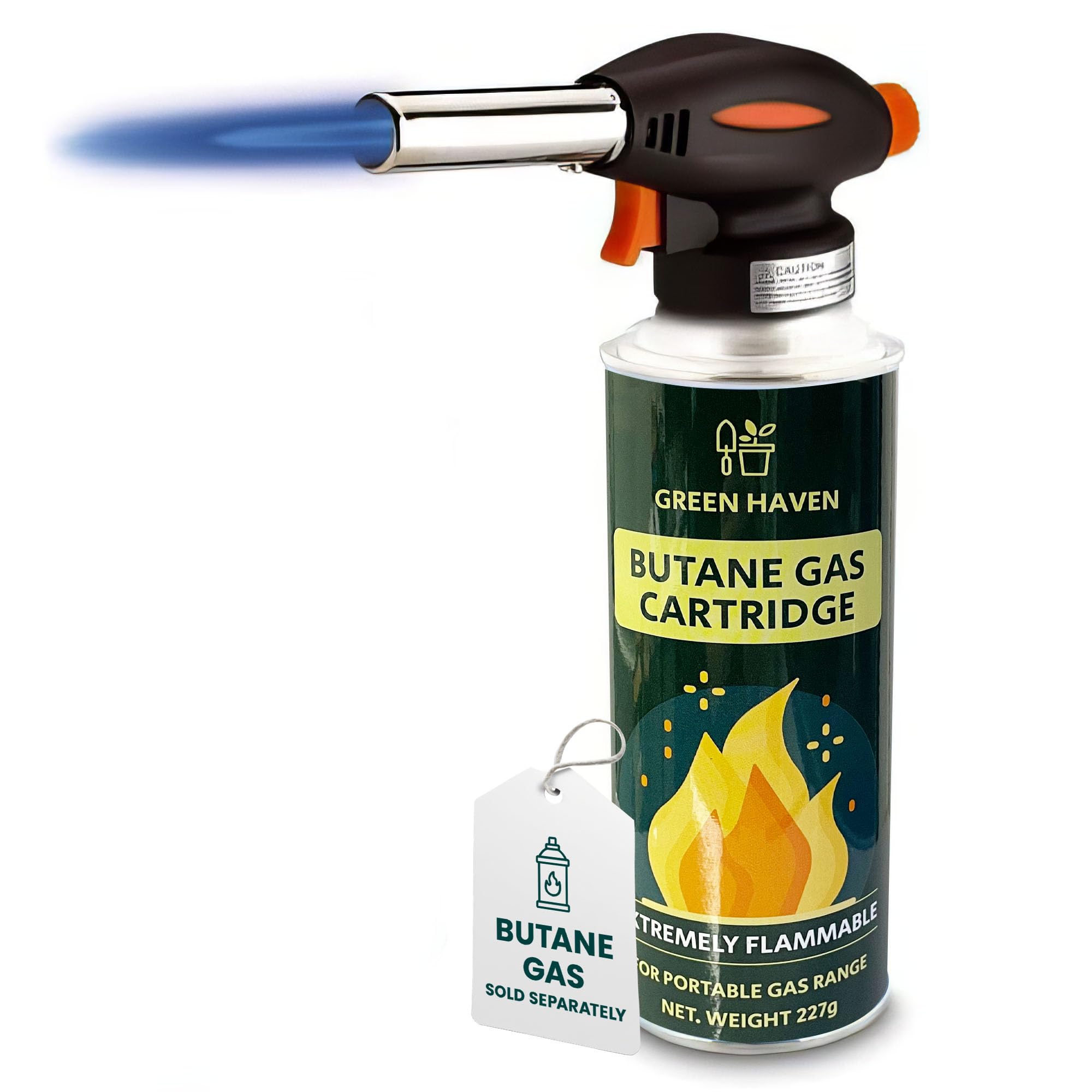 Green Haven Butane Torch Attachment Head - Piezo Ignition | Compatible with All Butane Tanks 1