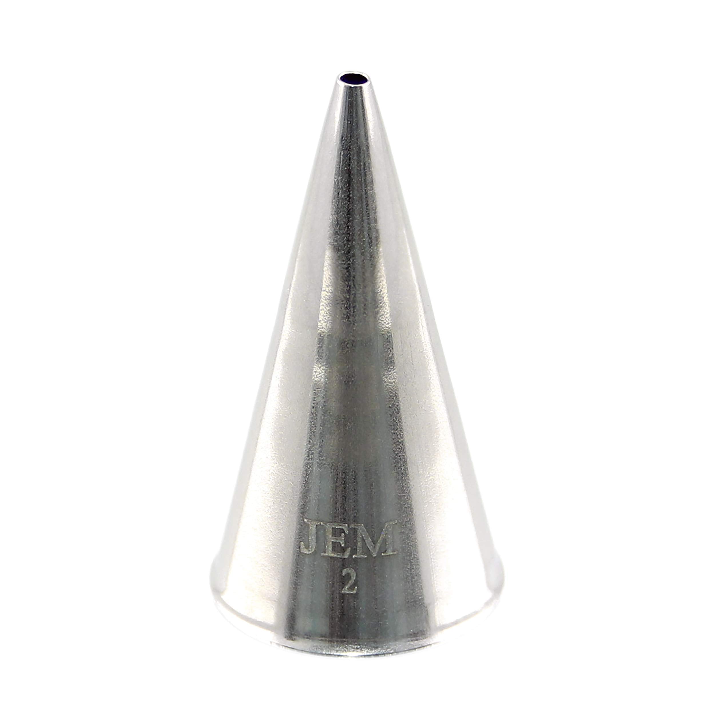 PME JEM Round Piping Nozzle No. 2 | 1.5mm Tip | Seamless Stainless Steel 2