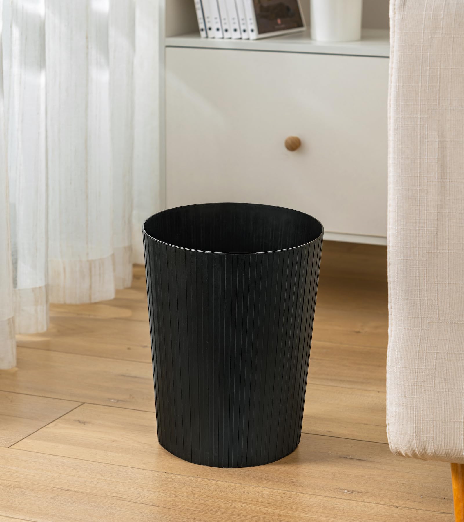 Cetomo 7.2L Plastic Waste Paper Bins - Set of 3 | Frosted Finish | Compact for Bedroom 4