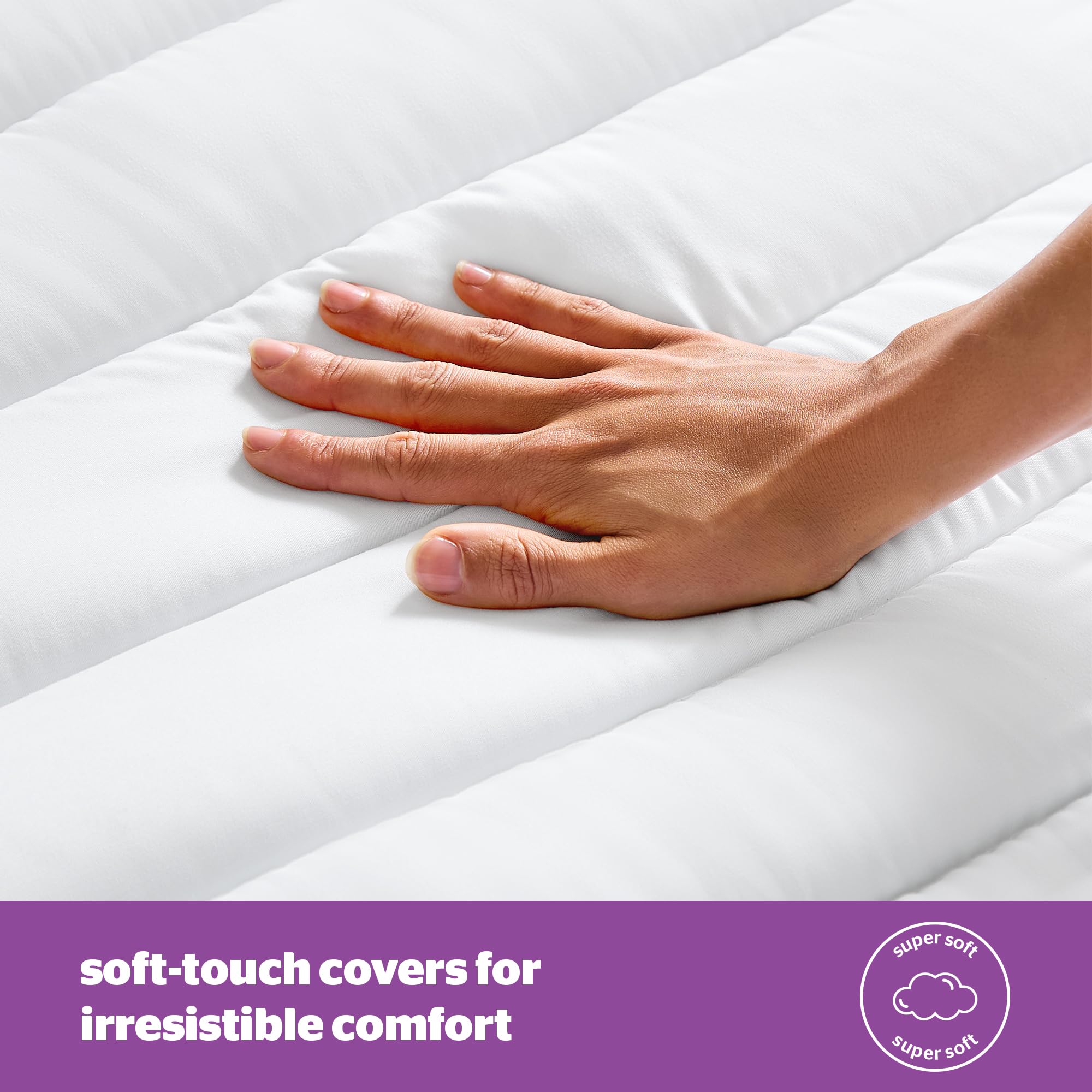 Silentnight Deep Sleep Mattress Topper - King Size (200x150cm) | Hypoallergenic & Machine Washable 4