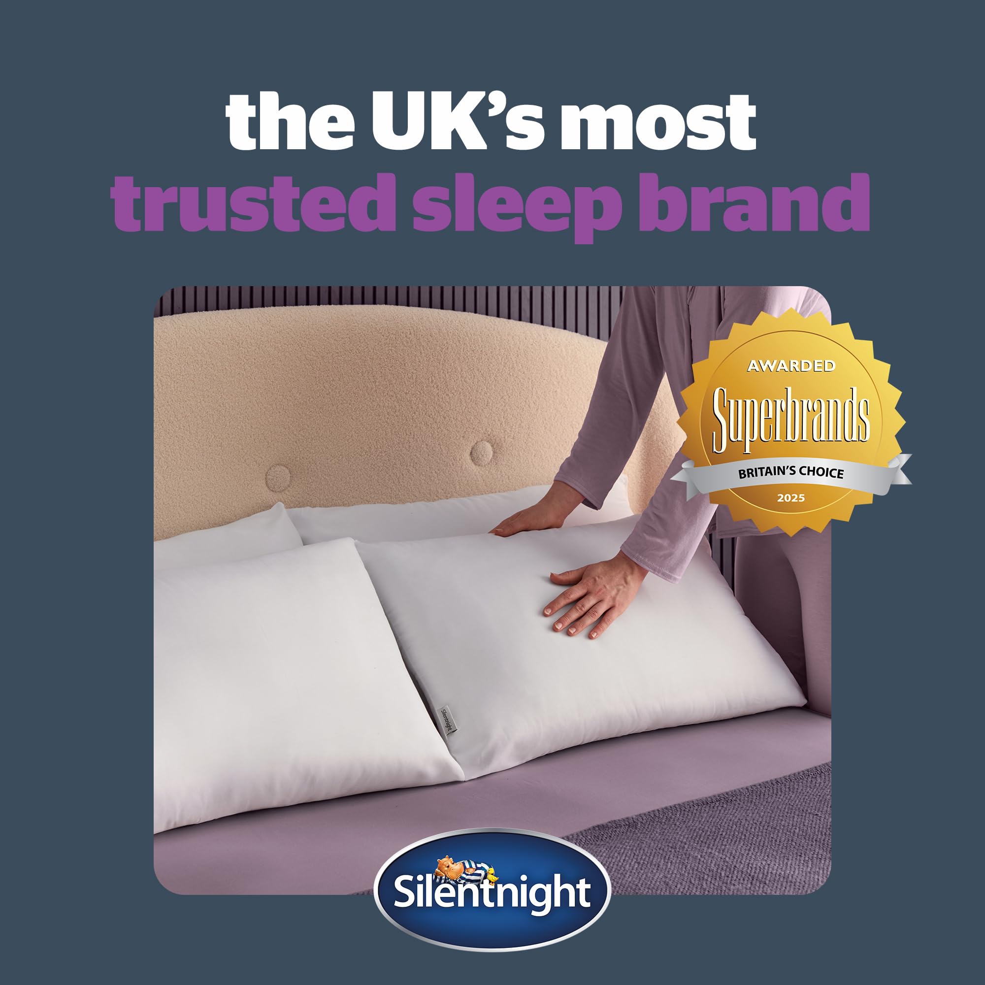 Silentnight Deep Sleep Pillows - Medium Support, Hypoallergenic, Machine Washable | Pack of 2, White 8