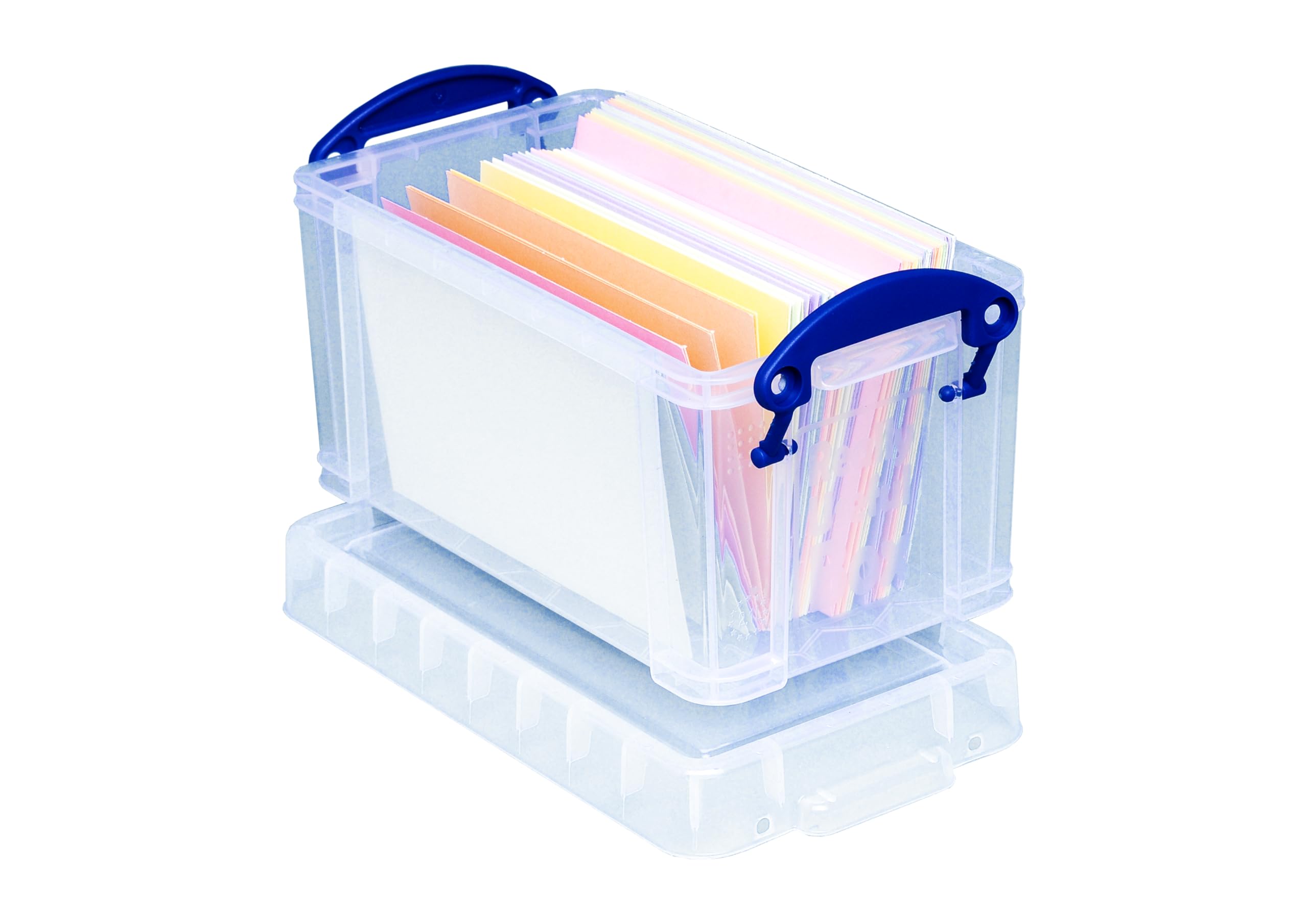 Really Useful Box Plastic Storage Box 2.1L Clear | Stackable with Lockable Lid | Pack of 4 7