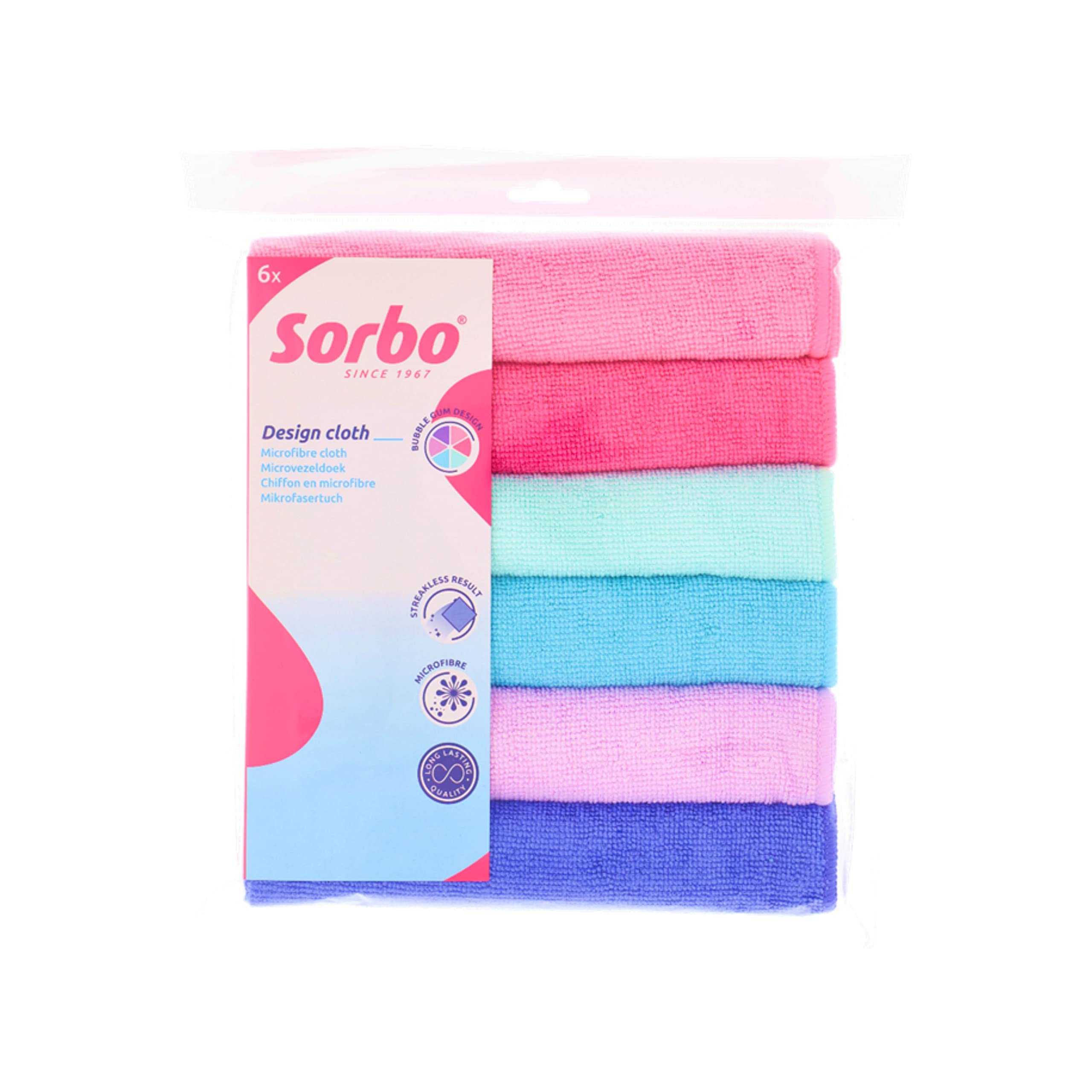 Sorbo Pack of 6 Extra Large Microfibre Cleaning Cloths - Streak-Free, Super Absorbent | 40x40cm 1
