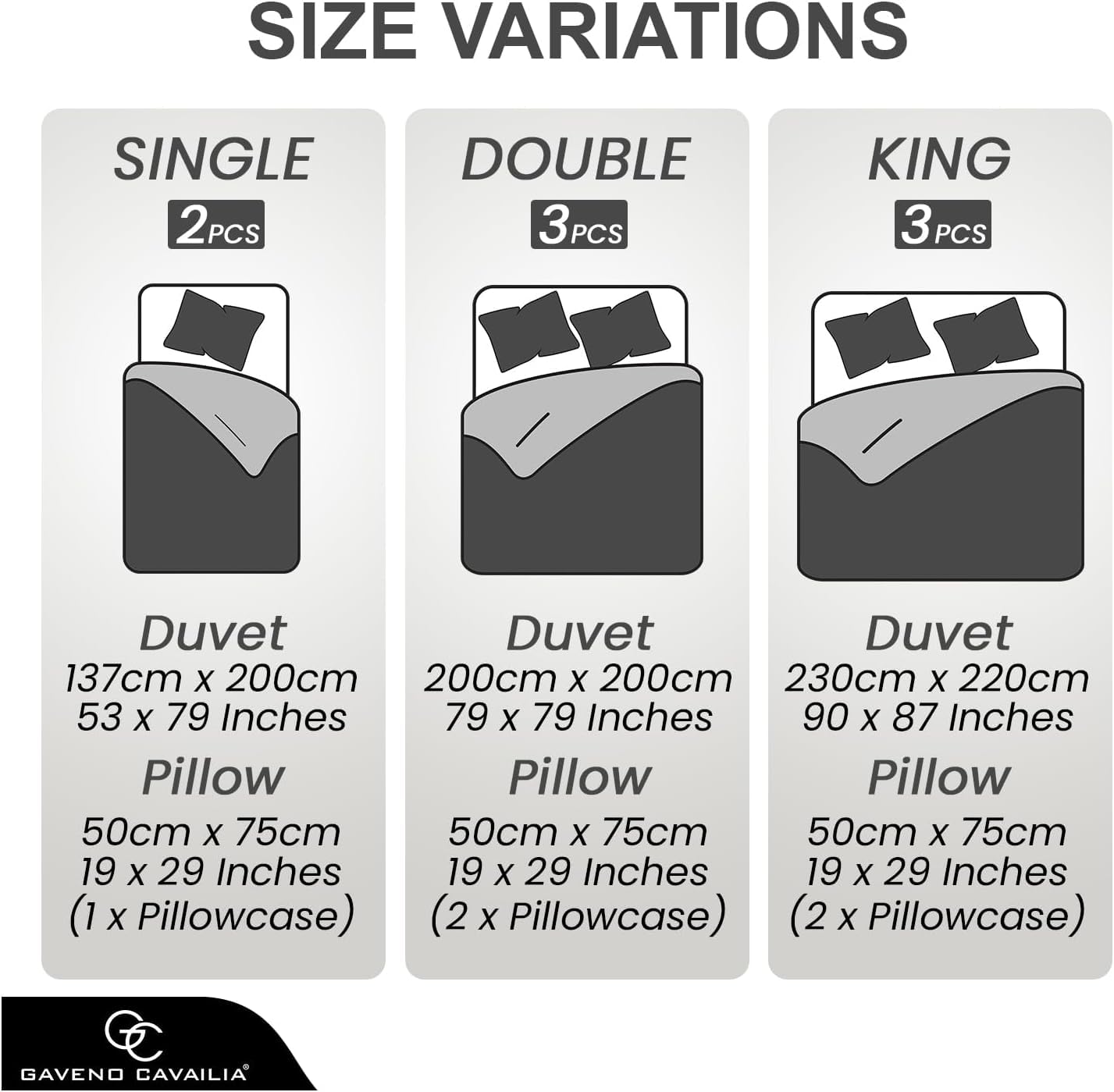 GC GAVENO CAVAILIA Heart Reversible Duvet Cover Set - King Size, Pink/Charcoal | 50% Cotton 5