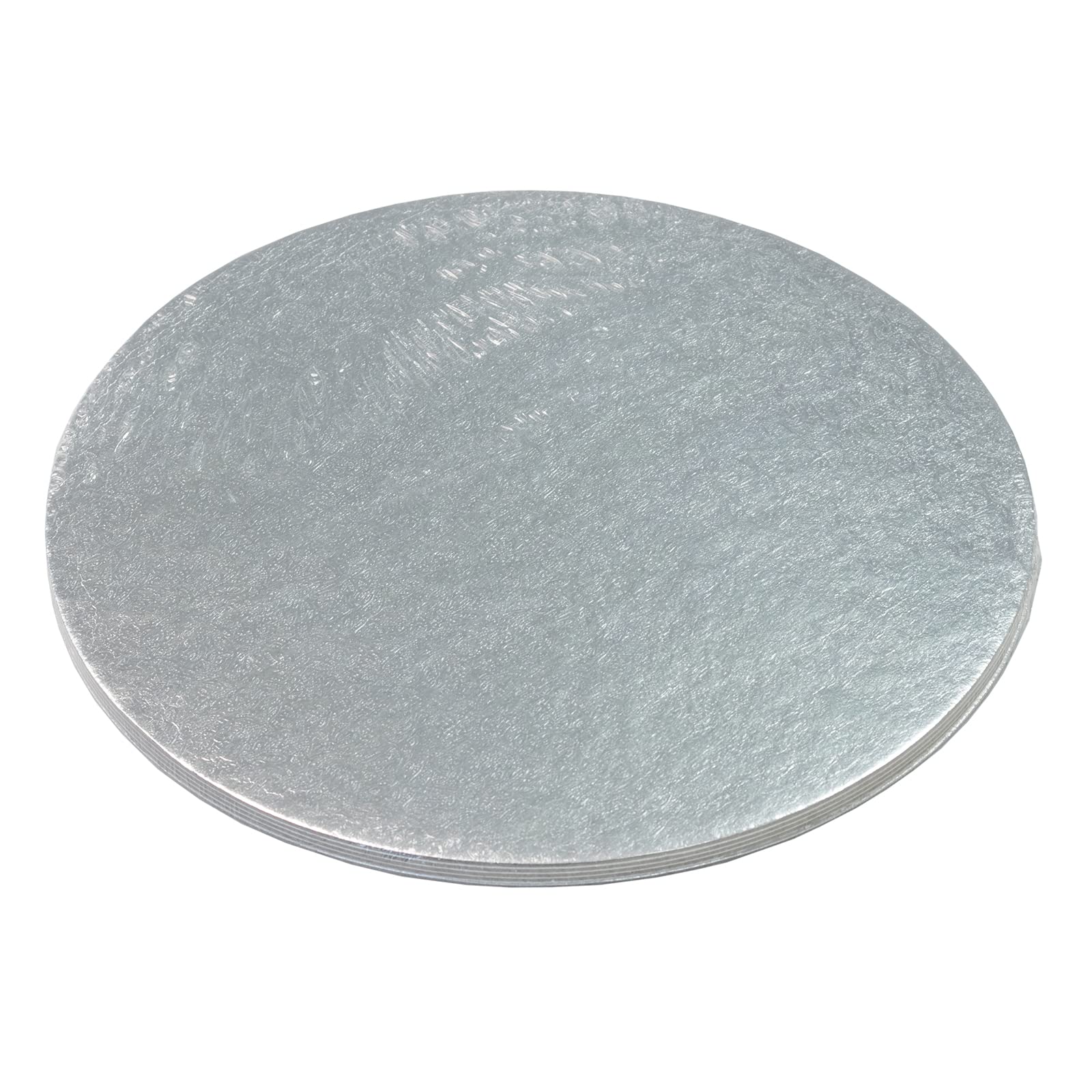 Culpitt 8 Inch Round Cake Cards - 1.8mm Thick Silver Finish | 5 Pack | Made in the UK 5