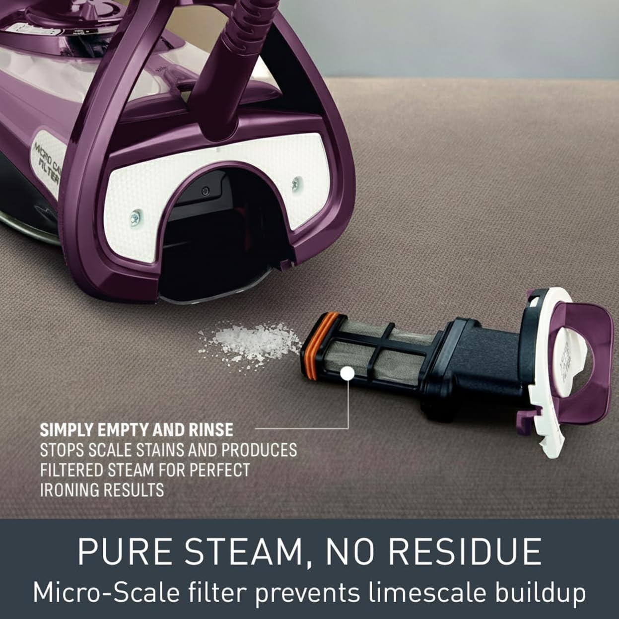 Tefal Ultimate Pure Steam Iron - 3000W Power | 240 g/min Boost | Micro Calc Filter 8