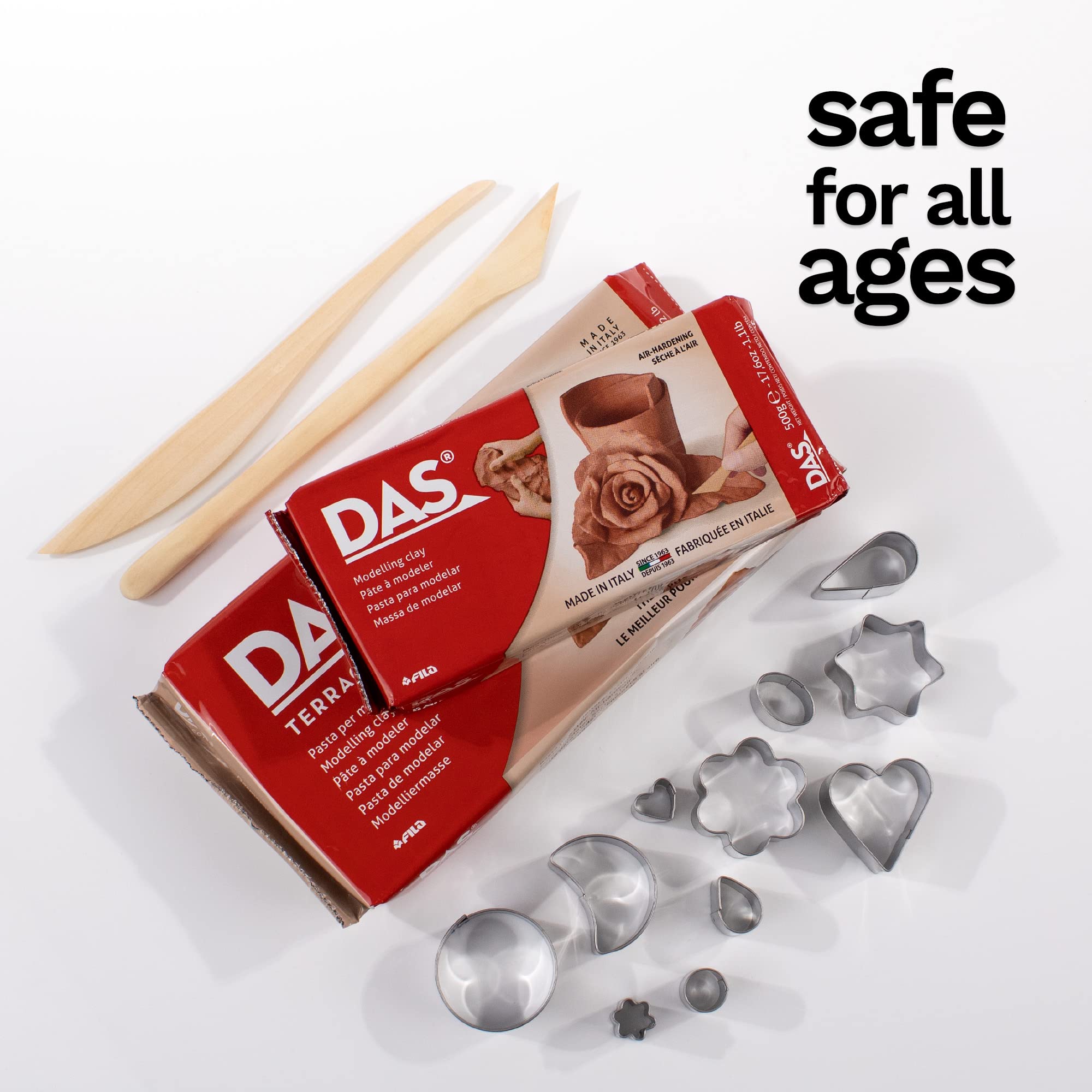 DAS Terracotta Air-Hardening Modelling Clay - 500g | Dries in 12-24 Hours 4