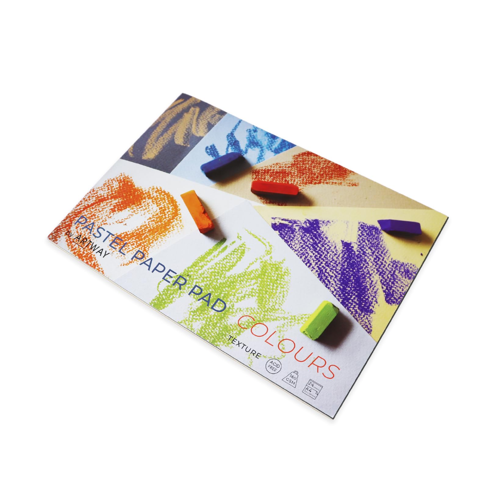 Artway A4 Pastel Paper Pad - 48 Sides/24 Sheets, 160gsm, 6 Assorted Colours 3