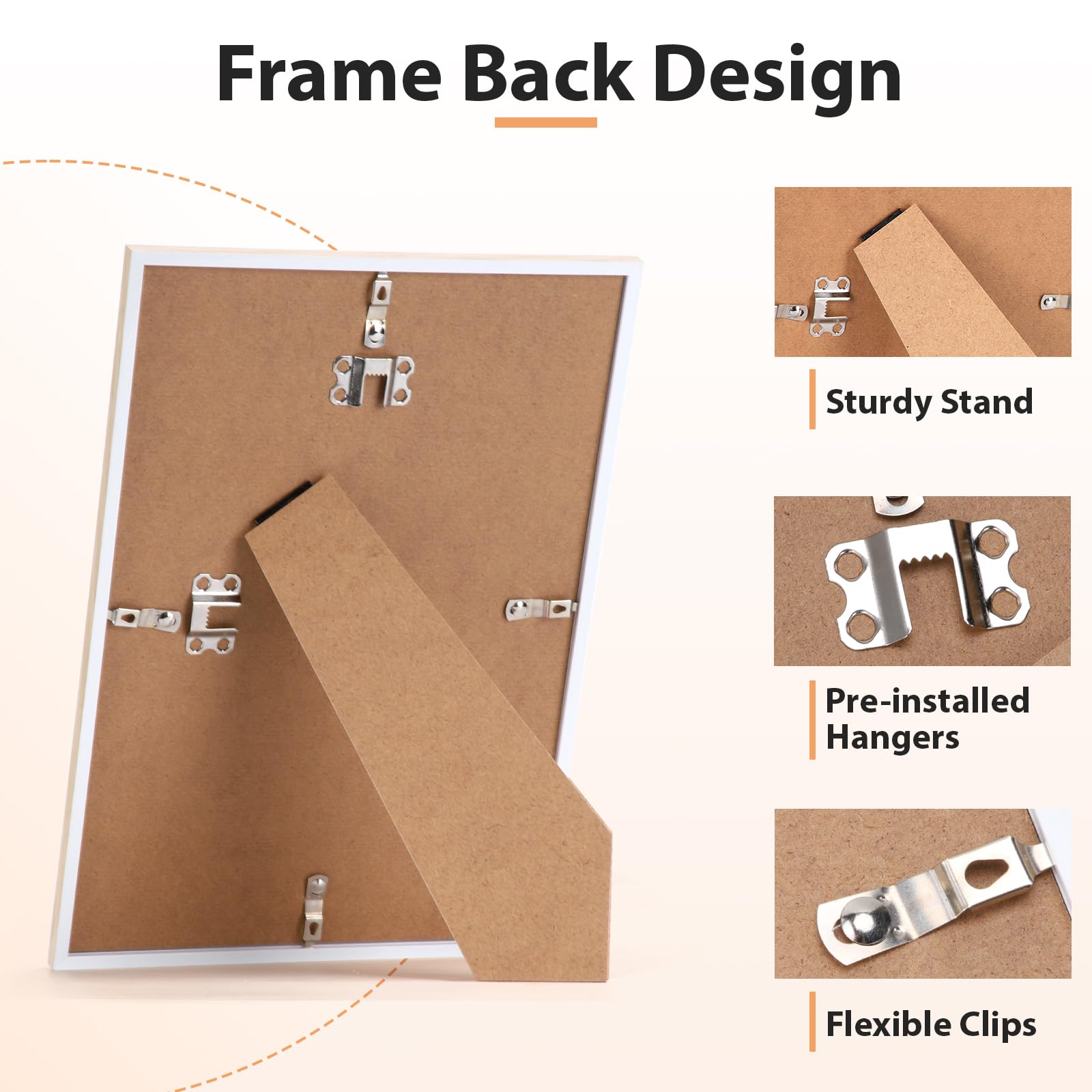 Alyvisun A4 Picture Frames (4 Pack) - Wood Grain Finish | Dual Display Sizes | Easy Installation 8