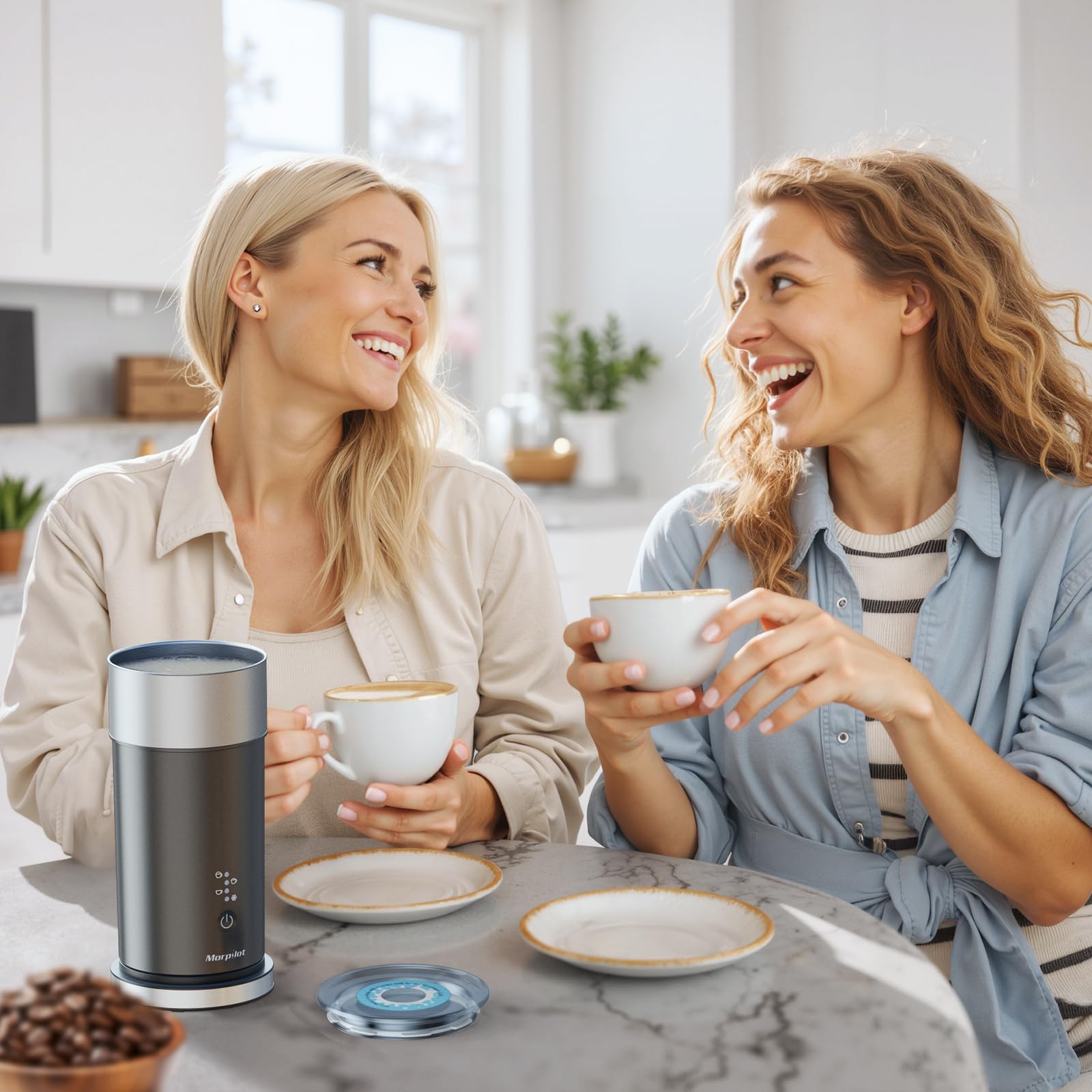 morpilot Automatic Milk Frother - 4-in-1 Functions | 240ml Capacity | Stainless Steel 7