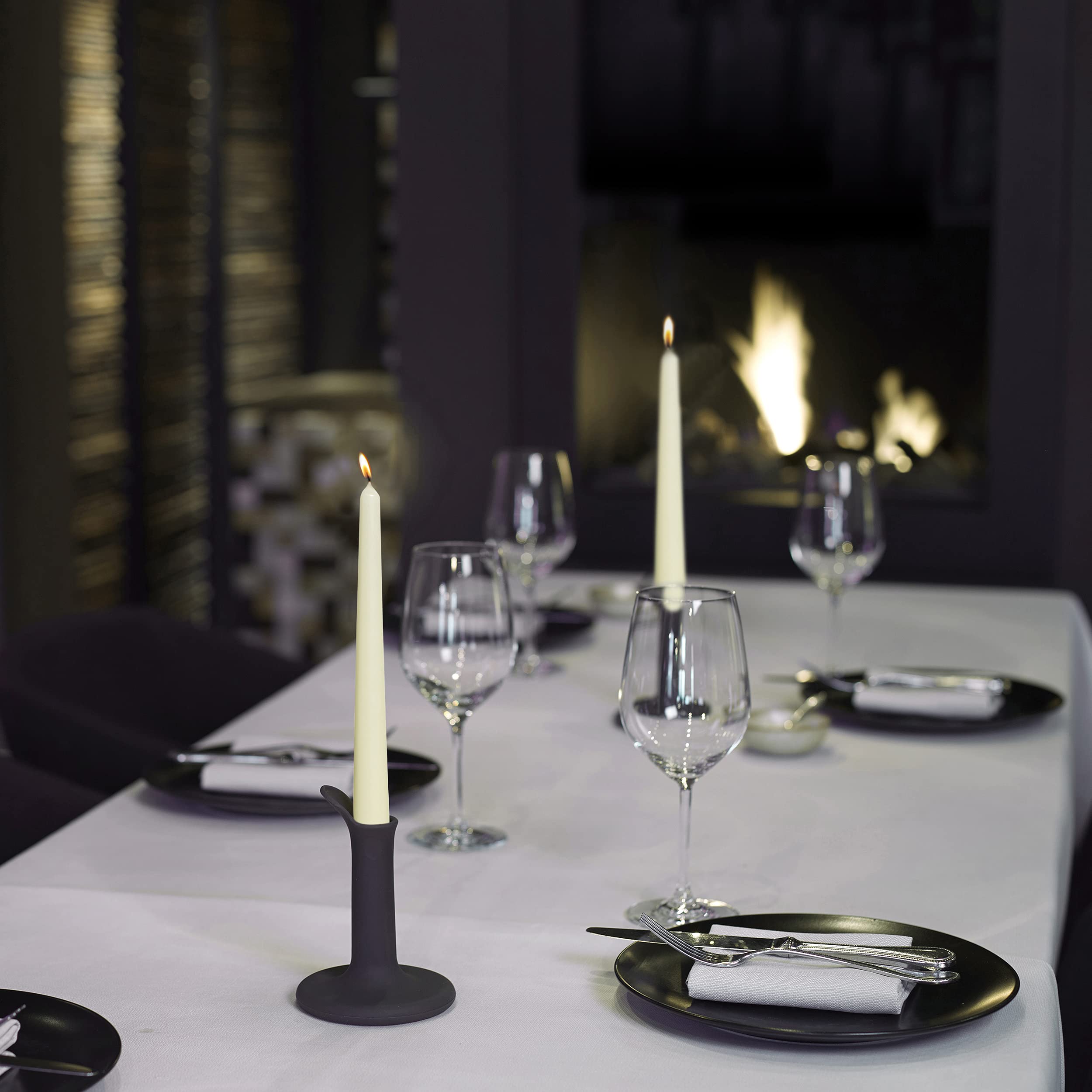 BOLSIUS Tapered Dinner Candles - Ivory, 25.4 cm Length | Pack of 100 | Unscented 7