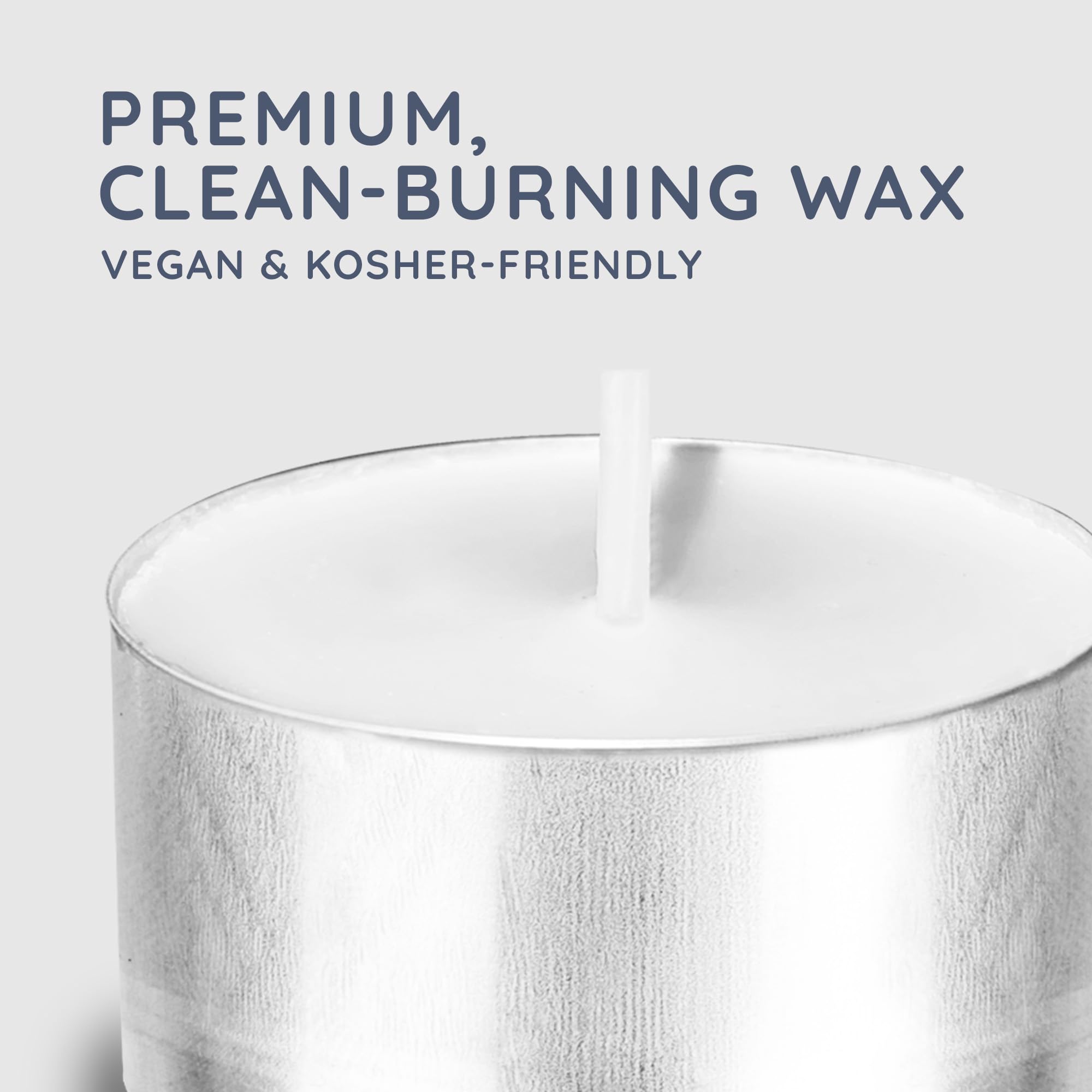 CUQOO Unscented Tealight Candles - 8 Hour Burn Time | 50 Pack | Plant-based Wax 3