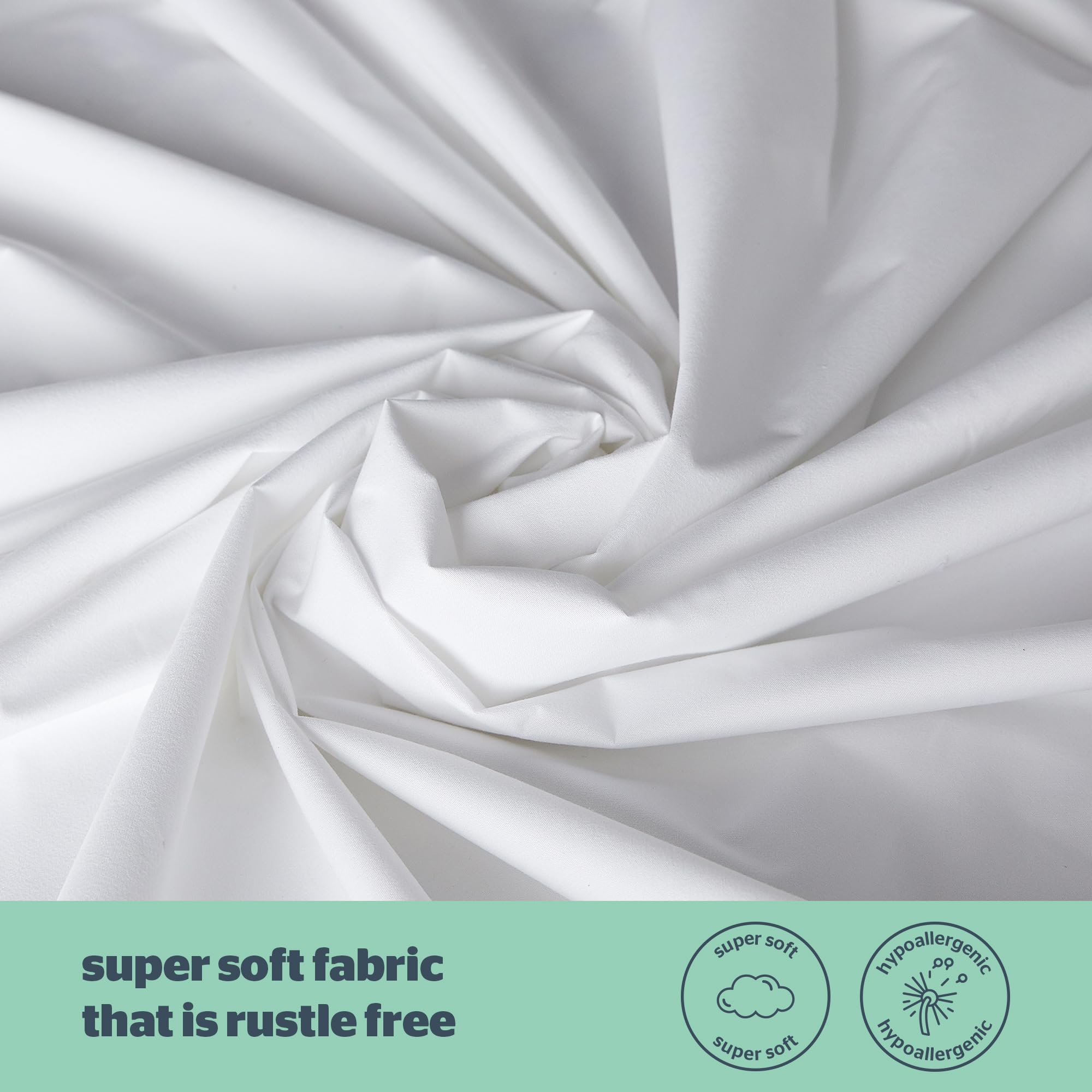 Silentnight Waterproof Mattress Protector - King Size | 30cm Deep Fitted Skirt | Hypoallergenic 5