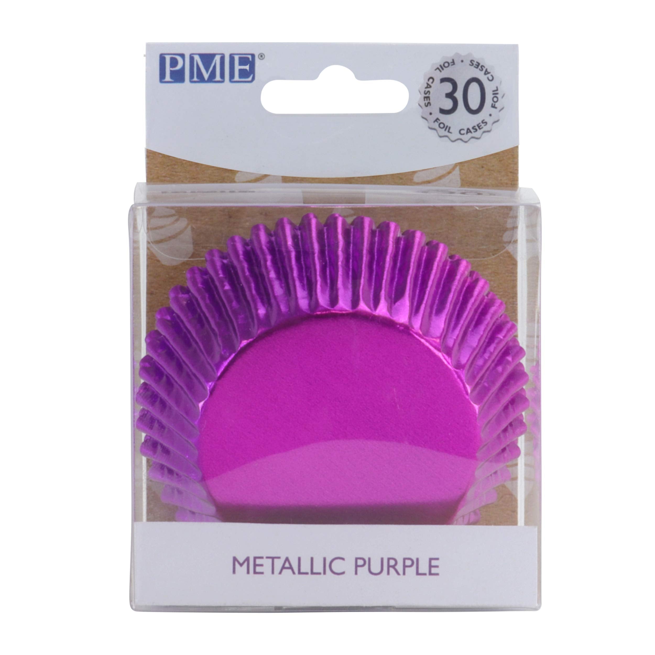 PME Foil-Lined Cupcake Cases - Metallic Purple | Standard Size | Pack of 30 1