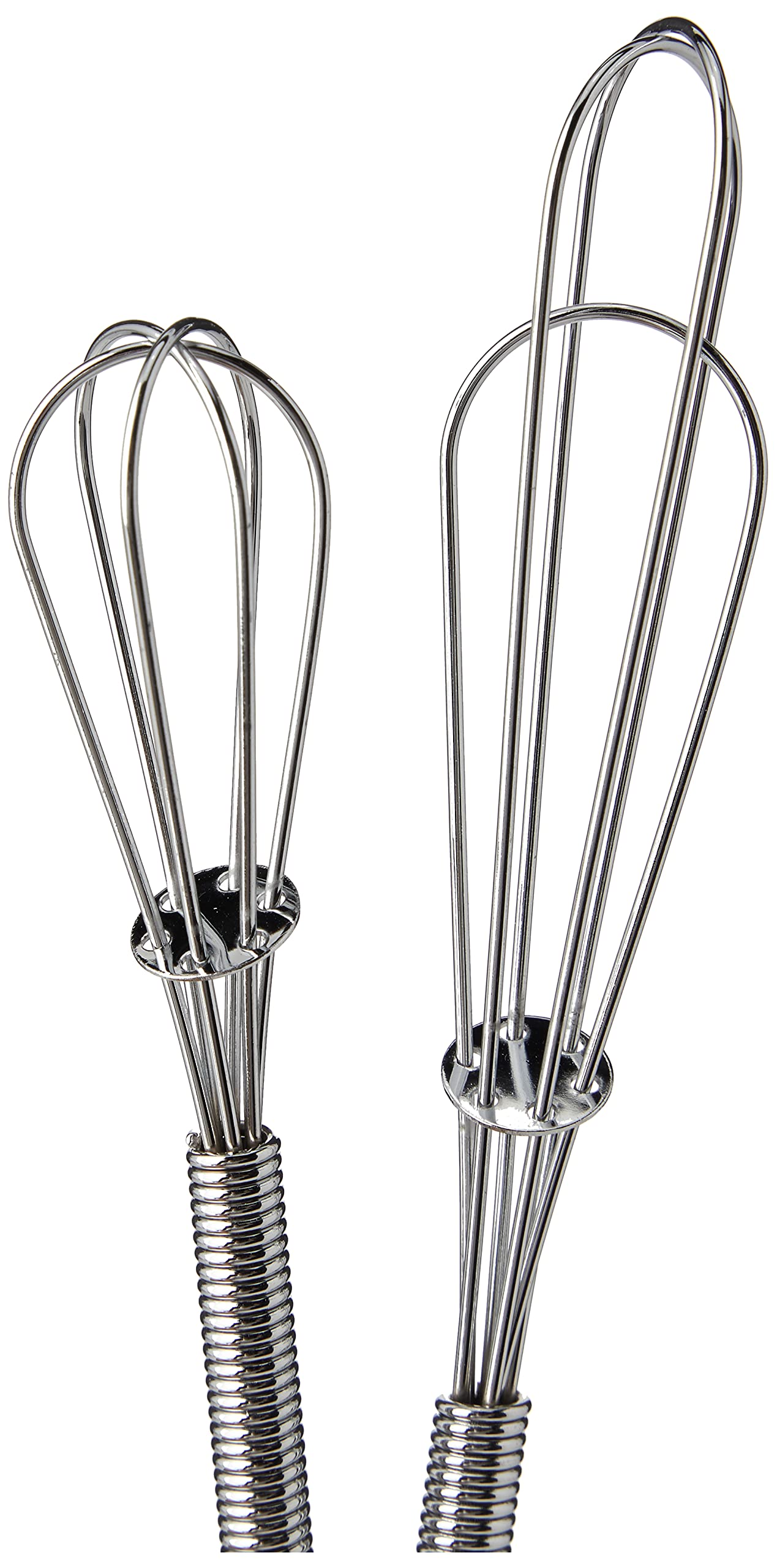 Chef Aid 2-Pack Stainless Steel Mini Whisks for Coffee, Sauces, and Shakes | Silver