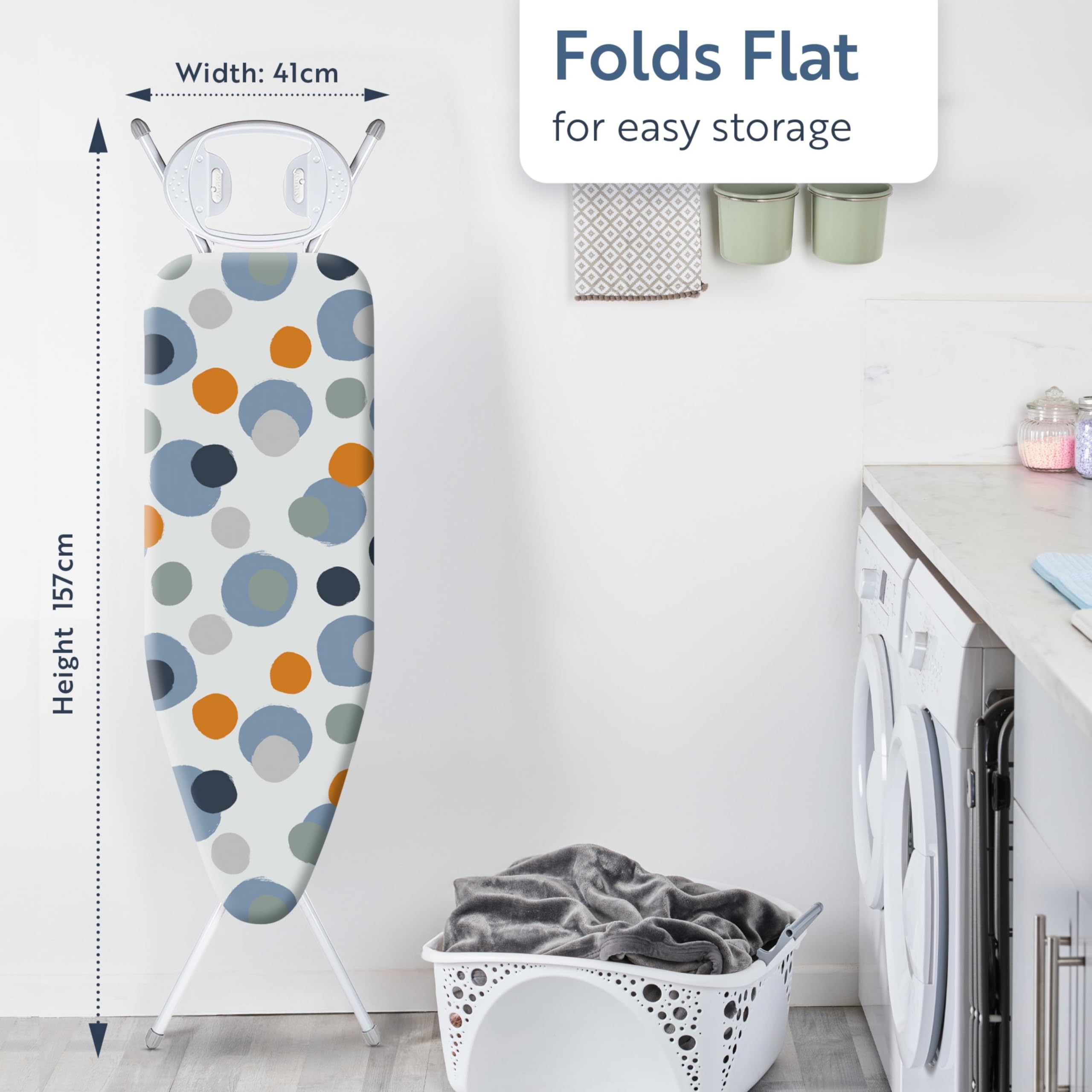 Minky Marine Ironing Board - 114 x 38cm Surface | Multi-Height up to 94cm | UK Made 5