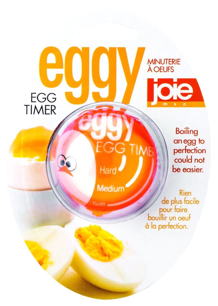 Joie Eggy Egg Kitchen Timer - Heat-Sensitive for Perfect Soft, Medium, or Hard-Boiled Eggs | Orange 1