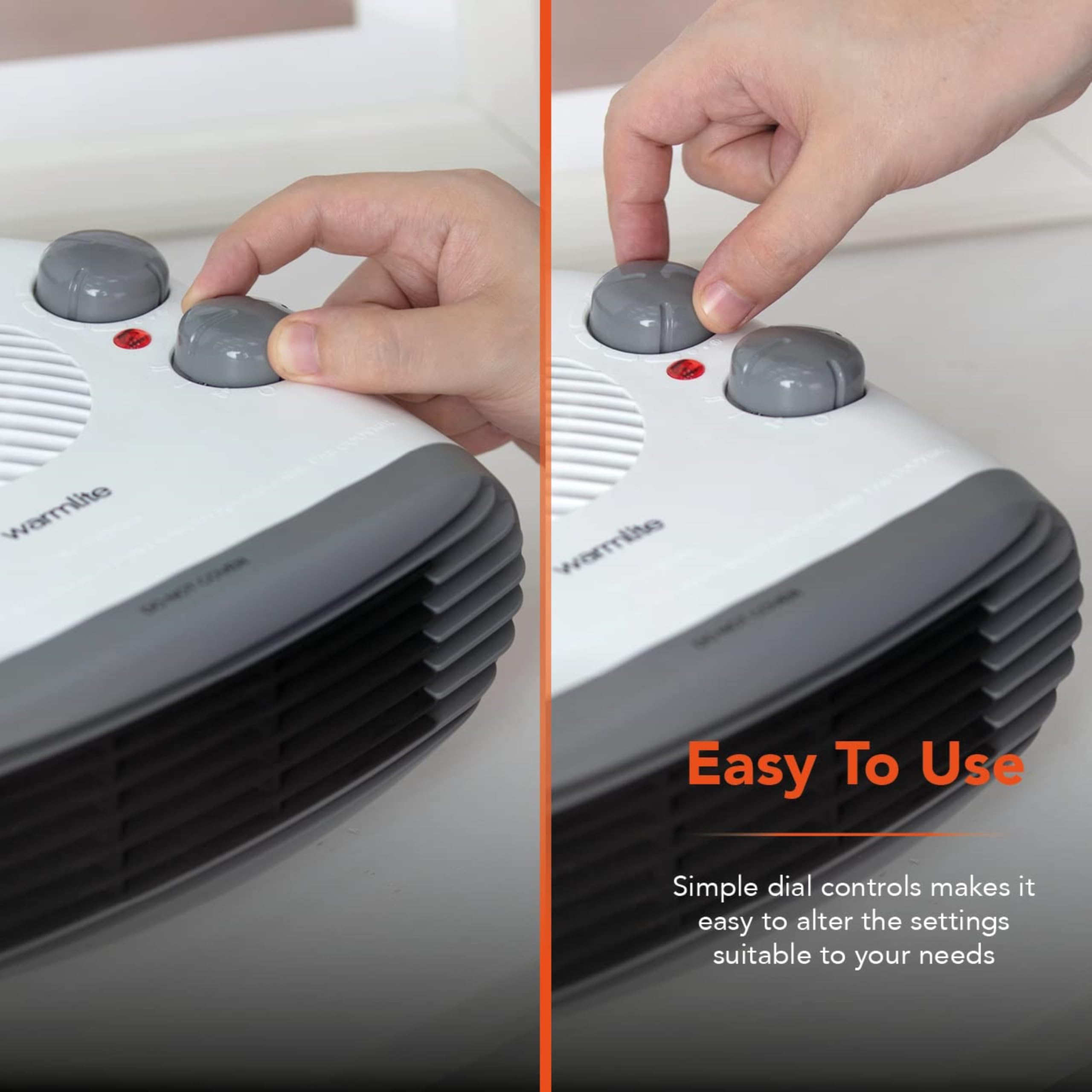 Warmlite Portable Electric Fan Heater - 2000W | 2 Heat Settings | Cool Function 6