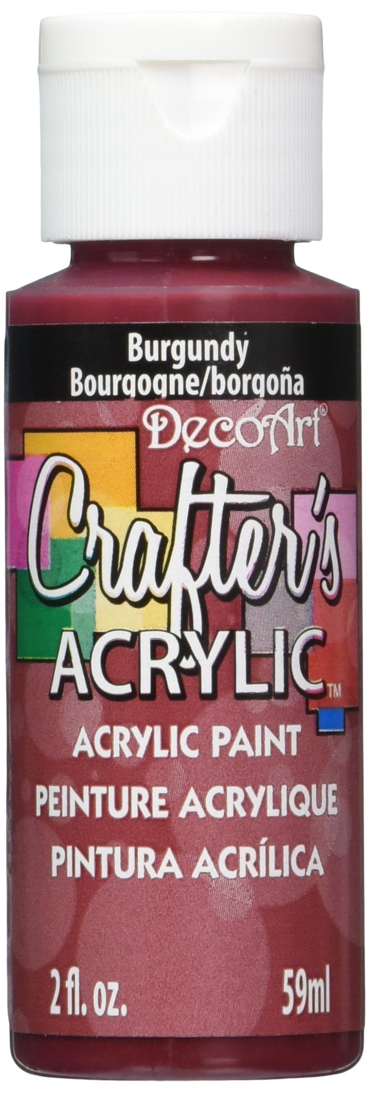 DecoArt Crafter's Acrylic Paint - Burgundy | 59 ml Liquid | Fast-Drying 1