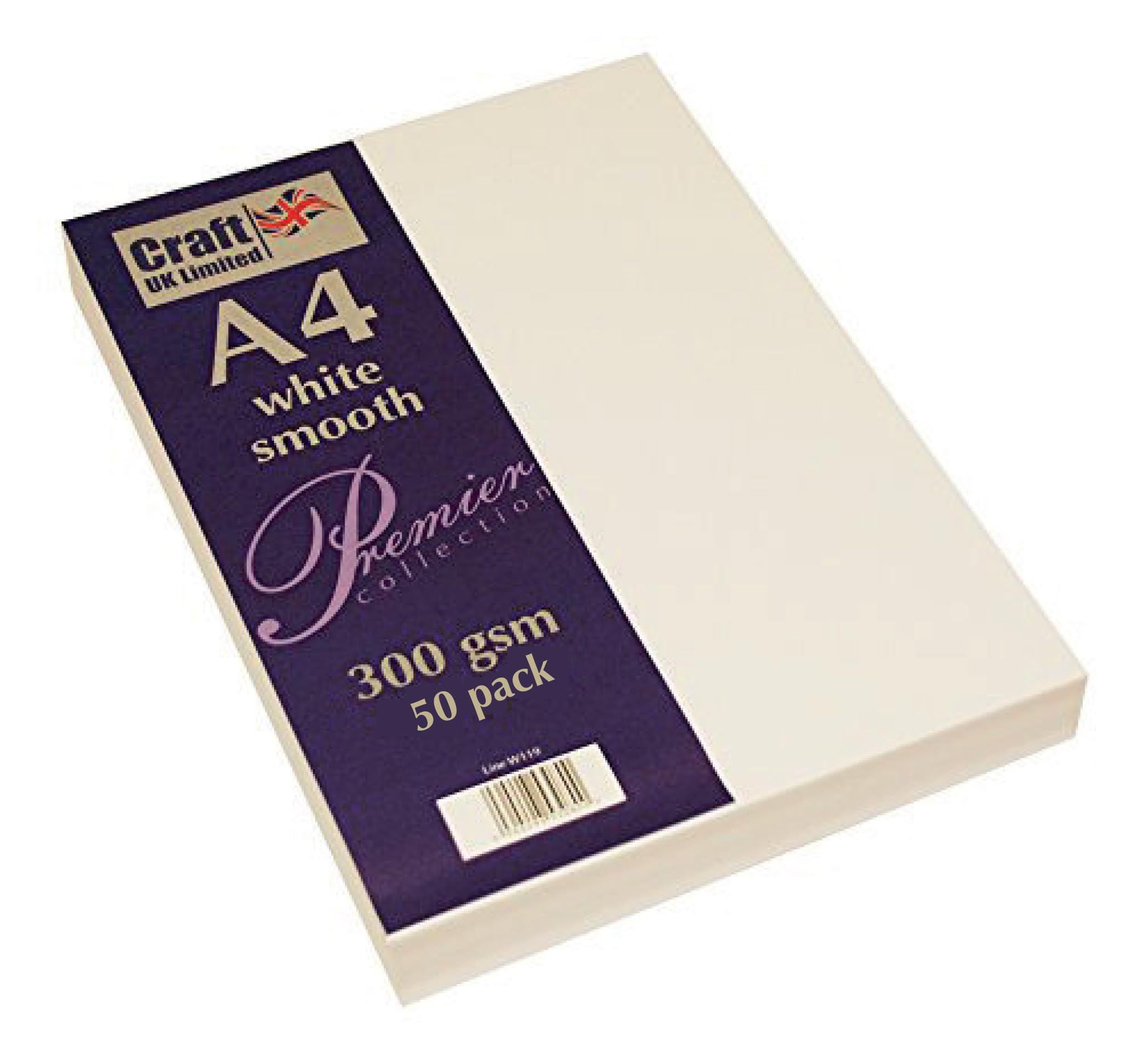 Craft UK White Smooth Card Stock - A4, 300 GSM, 50 Sheets | Double Sided 1