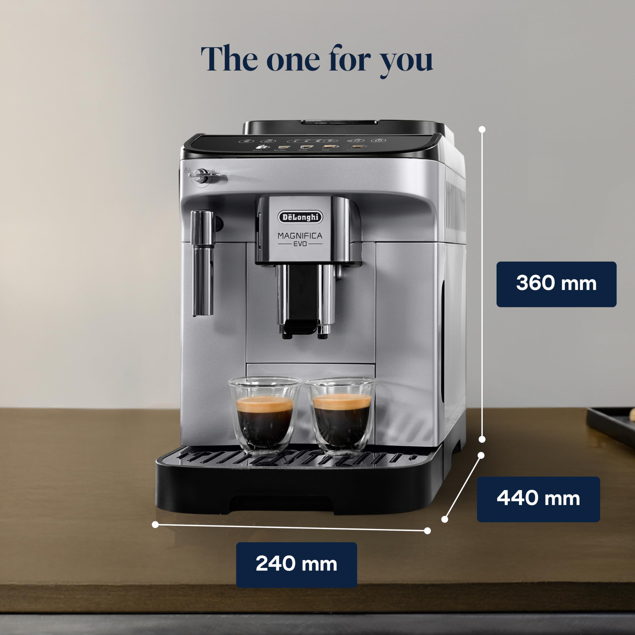 De'Longhi Magnifica Evo Bean-to-Cup Coffee Machine - ECAM292.33.SB | Silver | 5 Drinks 7