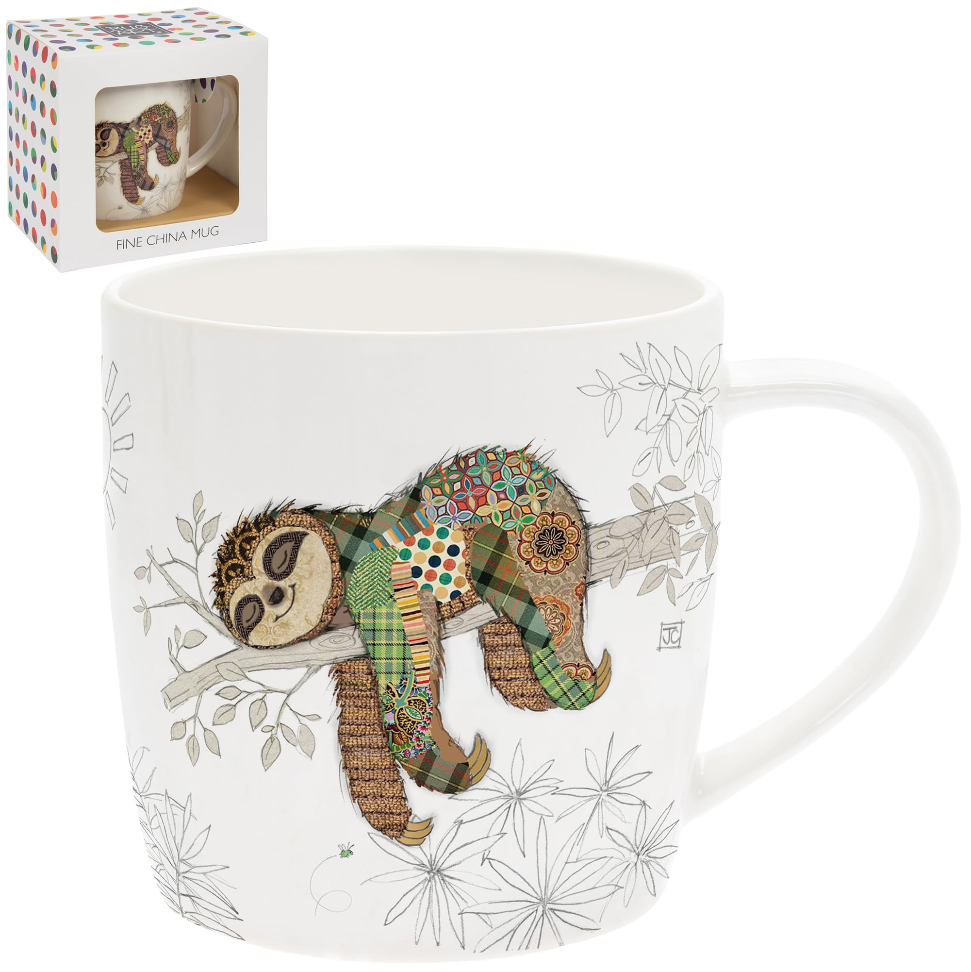 Lesser & Pavey Simon Sloth Ceramic Coffee Mug | Dishwasher Safe | 11 cm x 12 cm 1