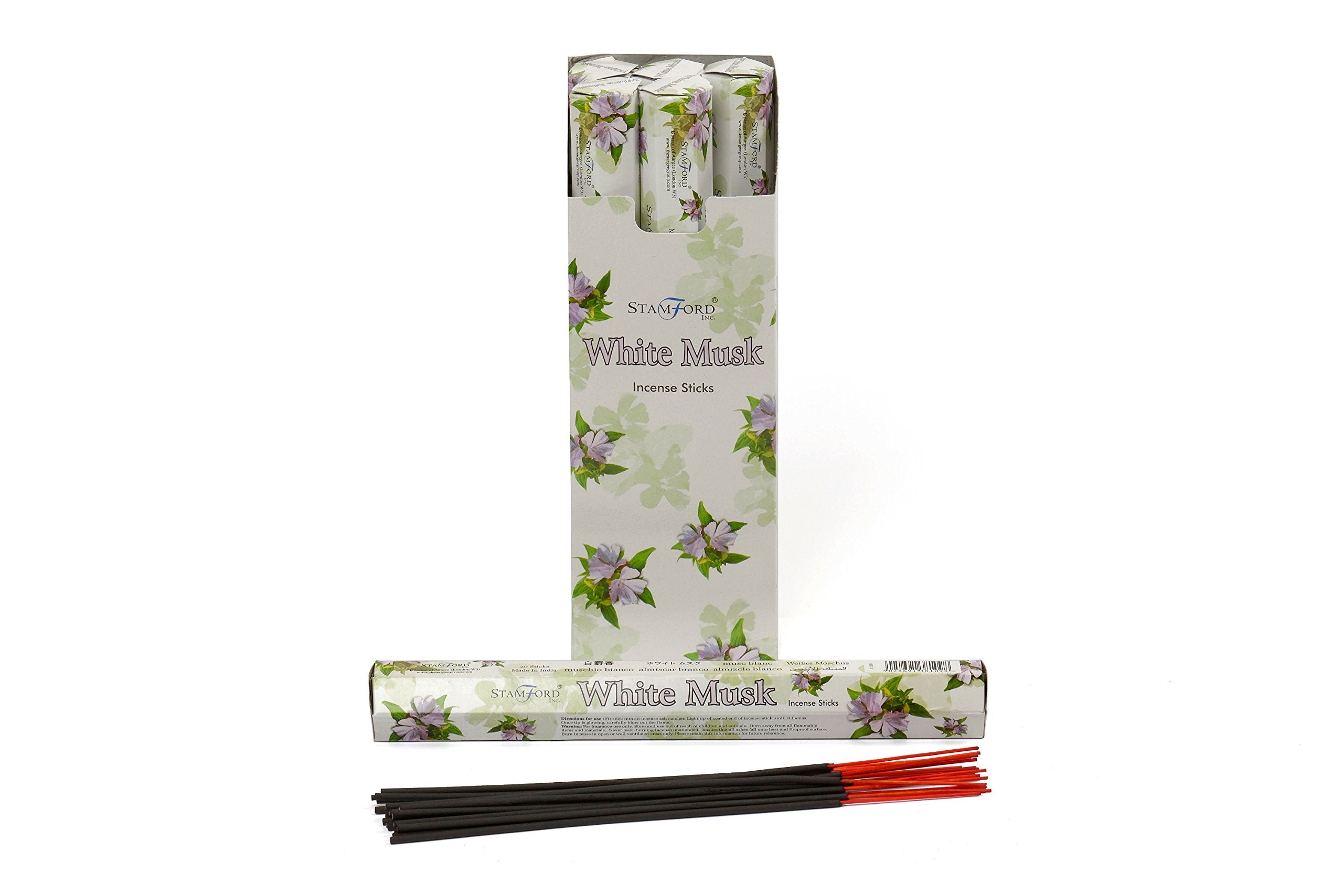 STAMFORD INC. White Musk Incense Sticks - 120 Sticks Total | Floral Scent | Made in India 2