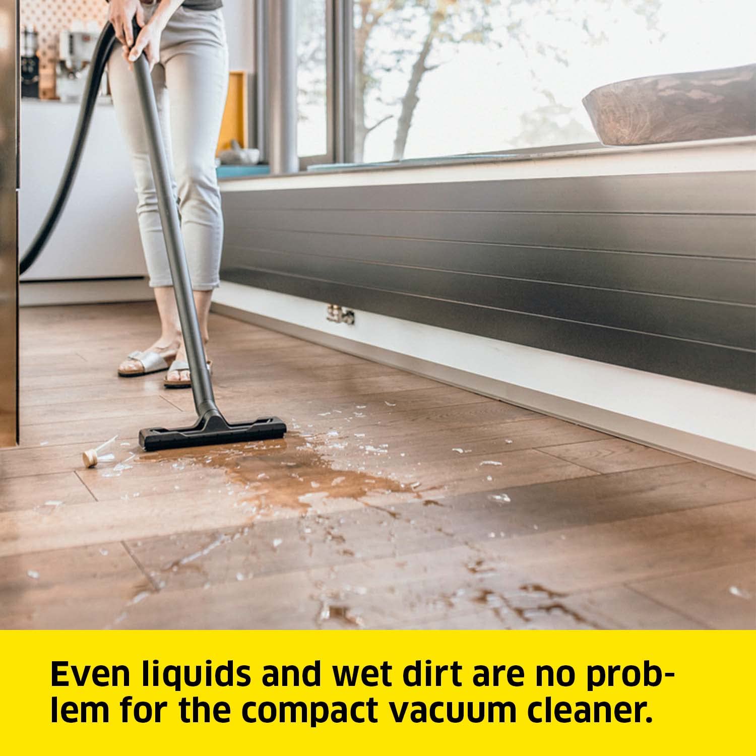 Kärcher WD 2 Plus Wet & Dry Cylinder Vacuum | 1000W Power | 12L Capacity | Yellow 5