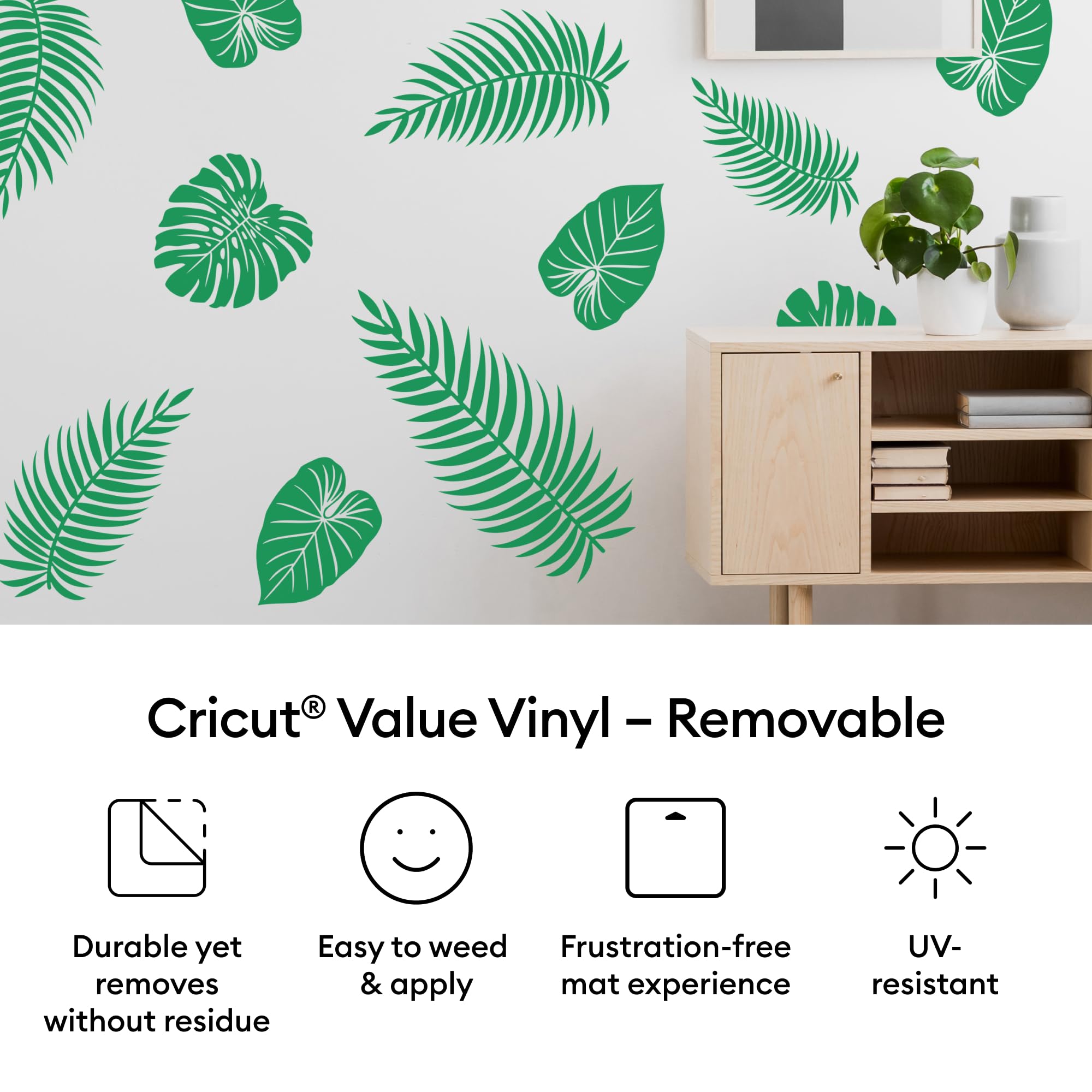 Cricut Value Removable Adhesive Vinyl - Black | 12 in x 10 ft Roll | Great for Scrapbook 3