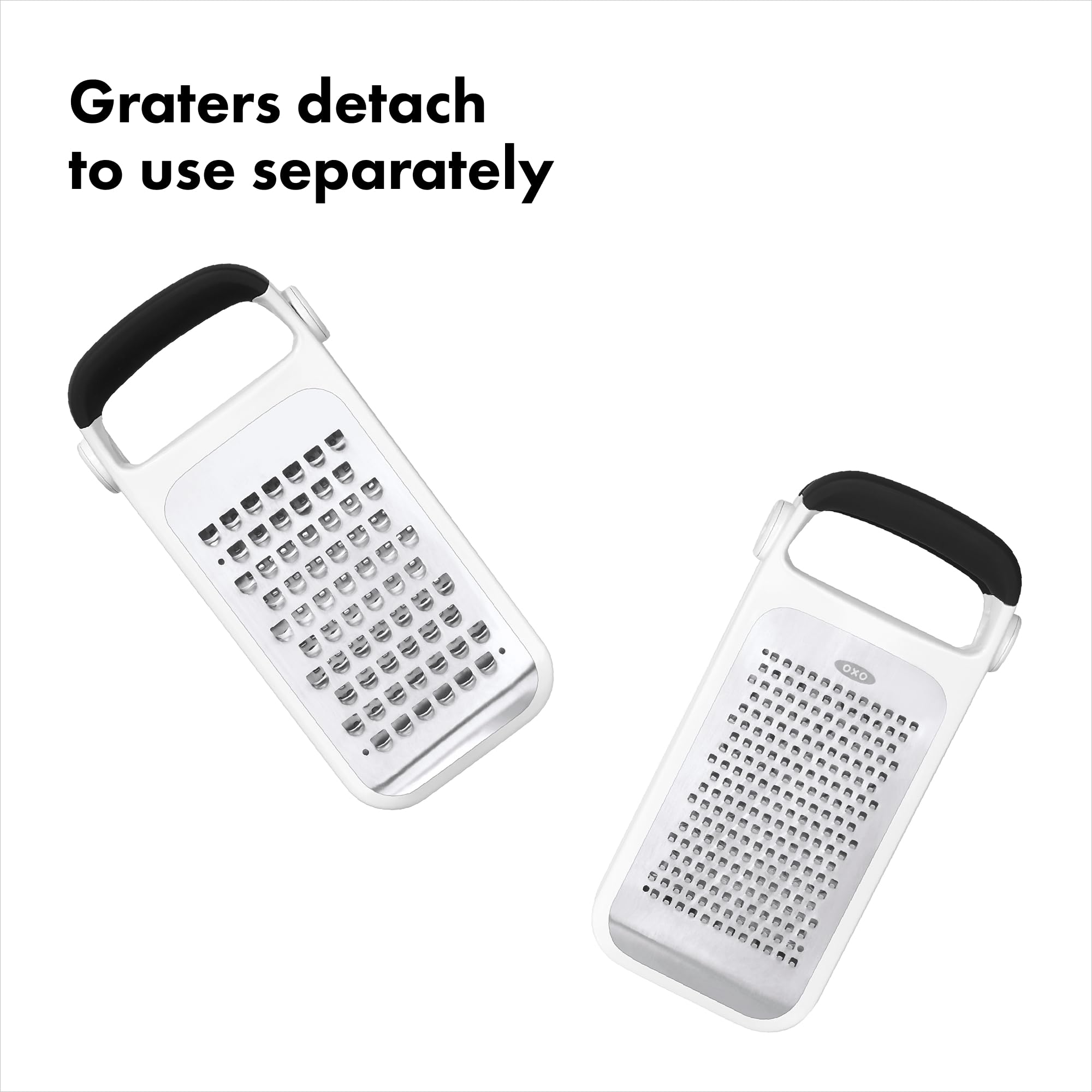 OXO Good Grips Etched Two-Fold Grater - Dual-Blade Coarse & Medium Grating | Foldable Storage 3