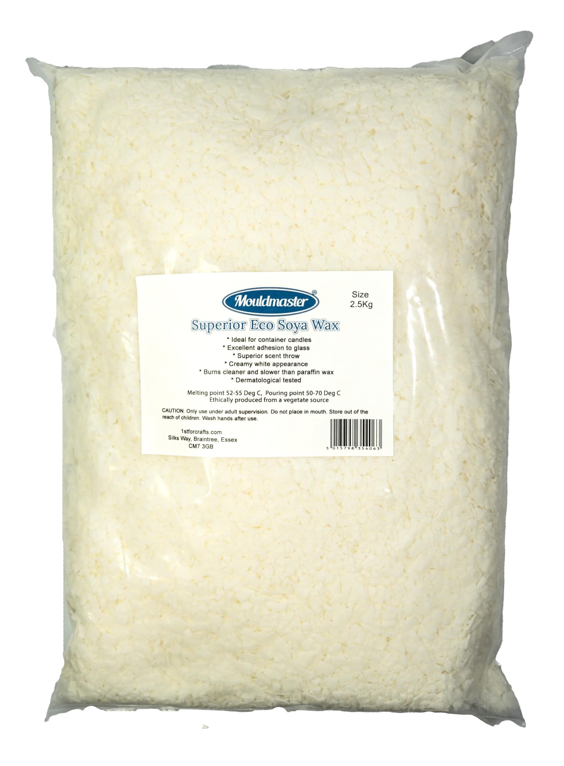 Mouldmaster Soy Wax for Candle Making - 2.5kg Container Blend | Melts at 56°C 1