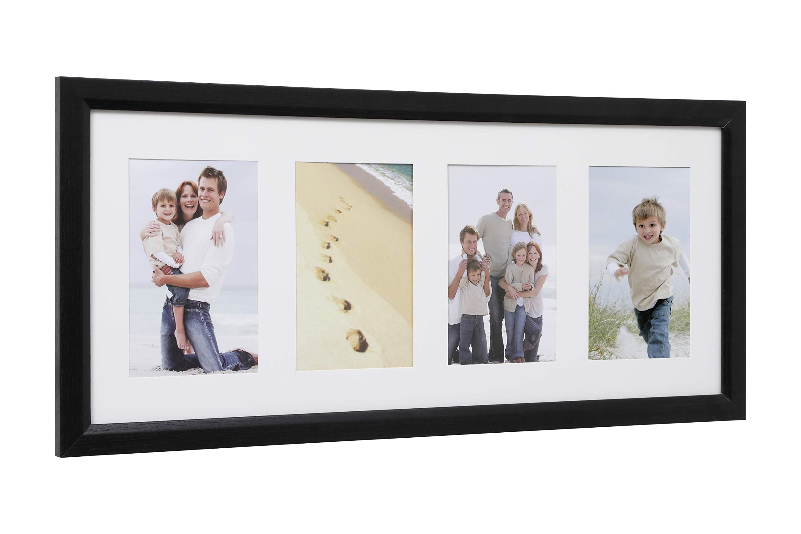 ARPAN MDF 4 Aperture Multi Photo Picture Frame with Mount | Black | Wall Mount Only 5