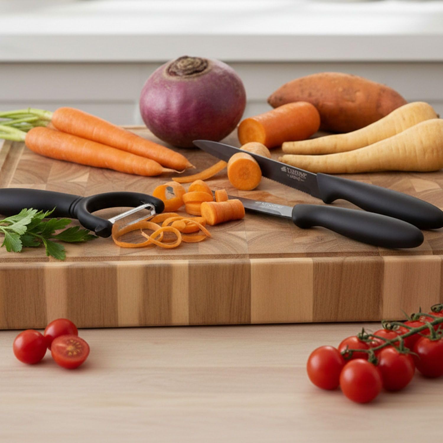 Viners Assure 4 Piece Peel and Prep Knife Set | Rust-Resistant Stainless Steel Blades | Safety Squared Tips 5