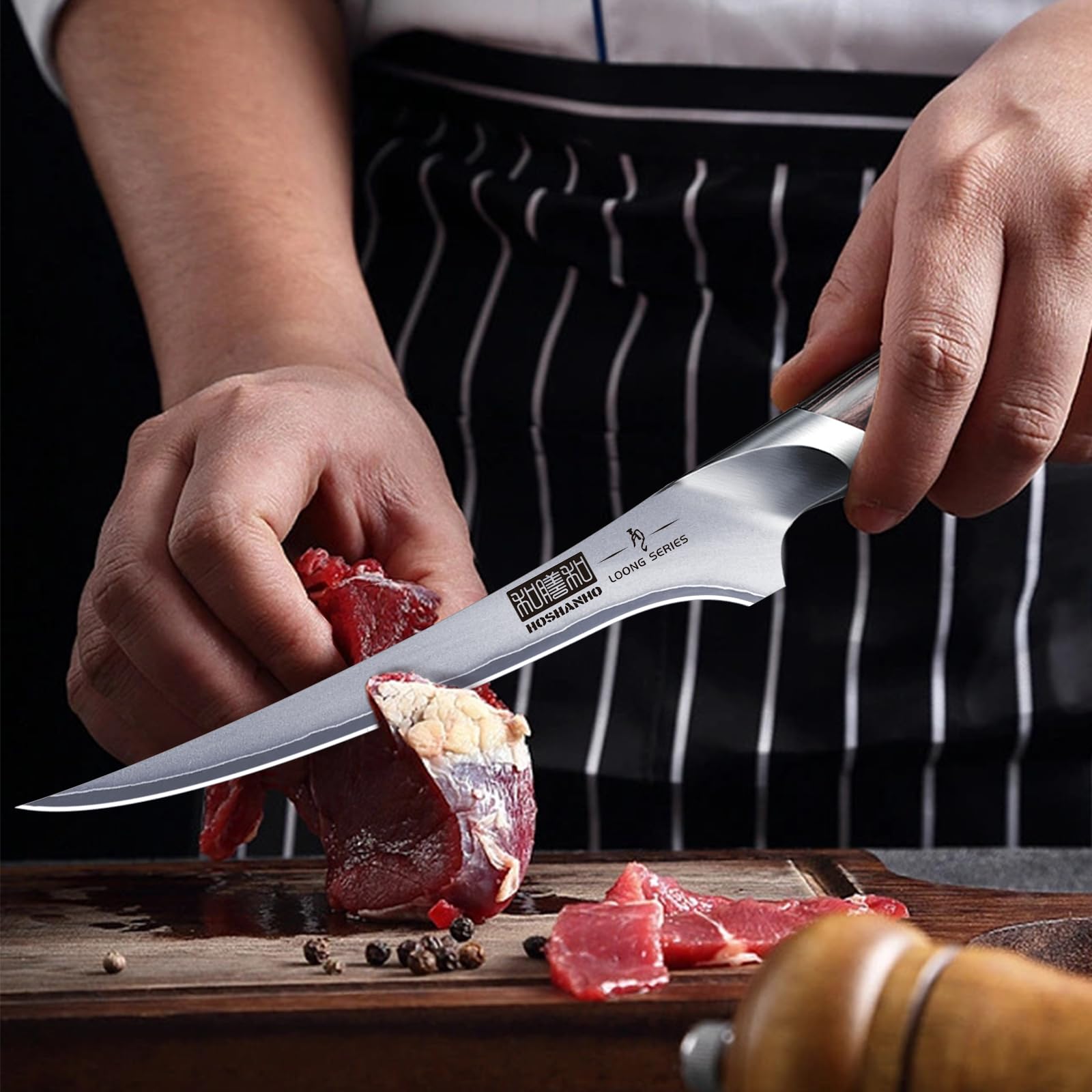 HOSHANHO 7 Inch Boning Knife - High Carbon Stainless Steel | Professional Fillet Knife for Meat & Fish 6