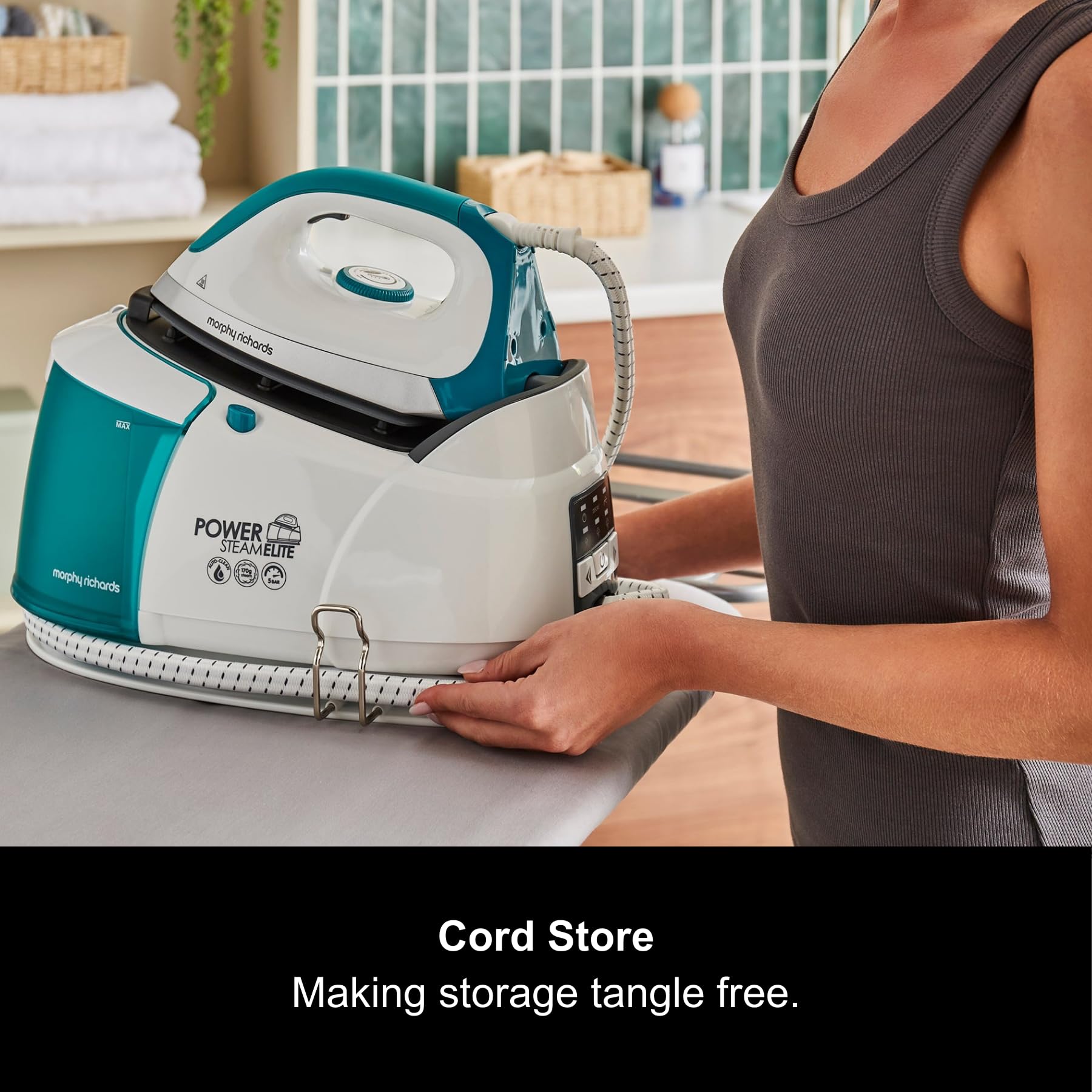 Morphy Richards PowerSteam Elite Steam Generator Iron - 4.5 Bar Pressure | Ceramic Soleplate | 1.8L Tank 7