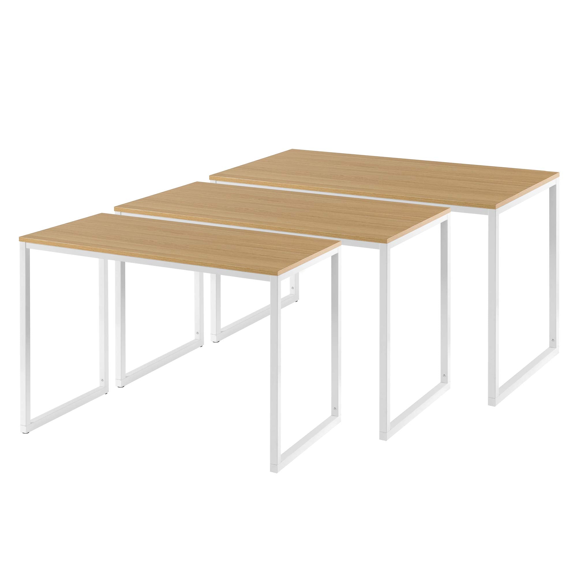 Zinus Jennifer Home Office Desk - Metal Frame, Wood Top | 140 x 61 x 74 cm | Natural Finish 8