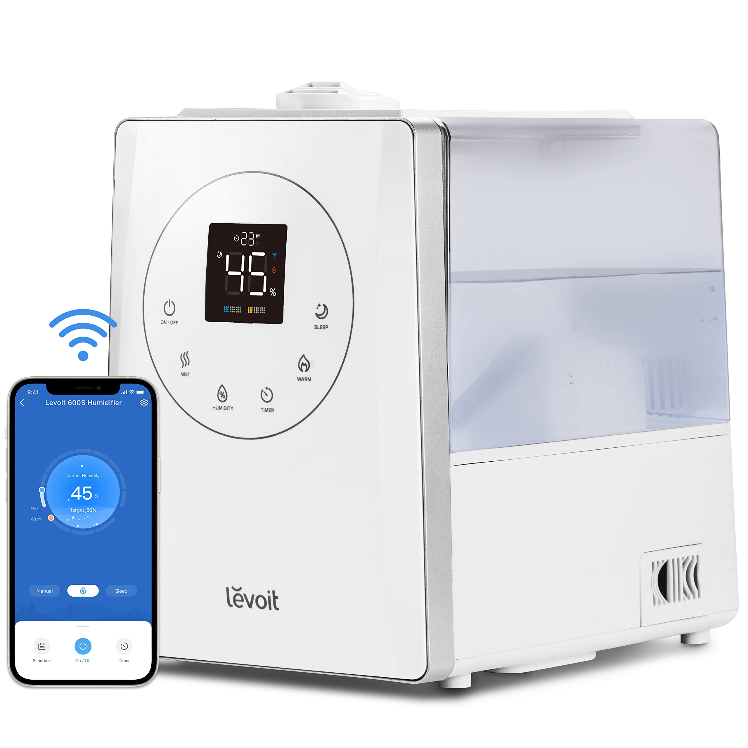 Levoit Smart Humidifier - 6L Warm & Cool Mist | Up to 50 Hour Runtime | App & Voice Control 1