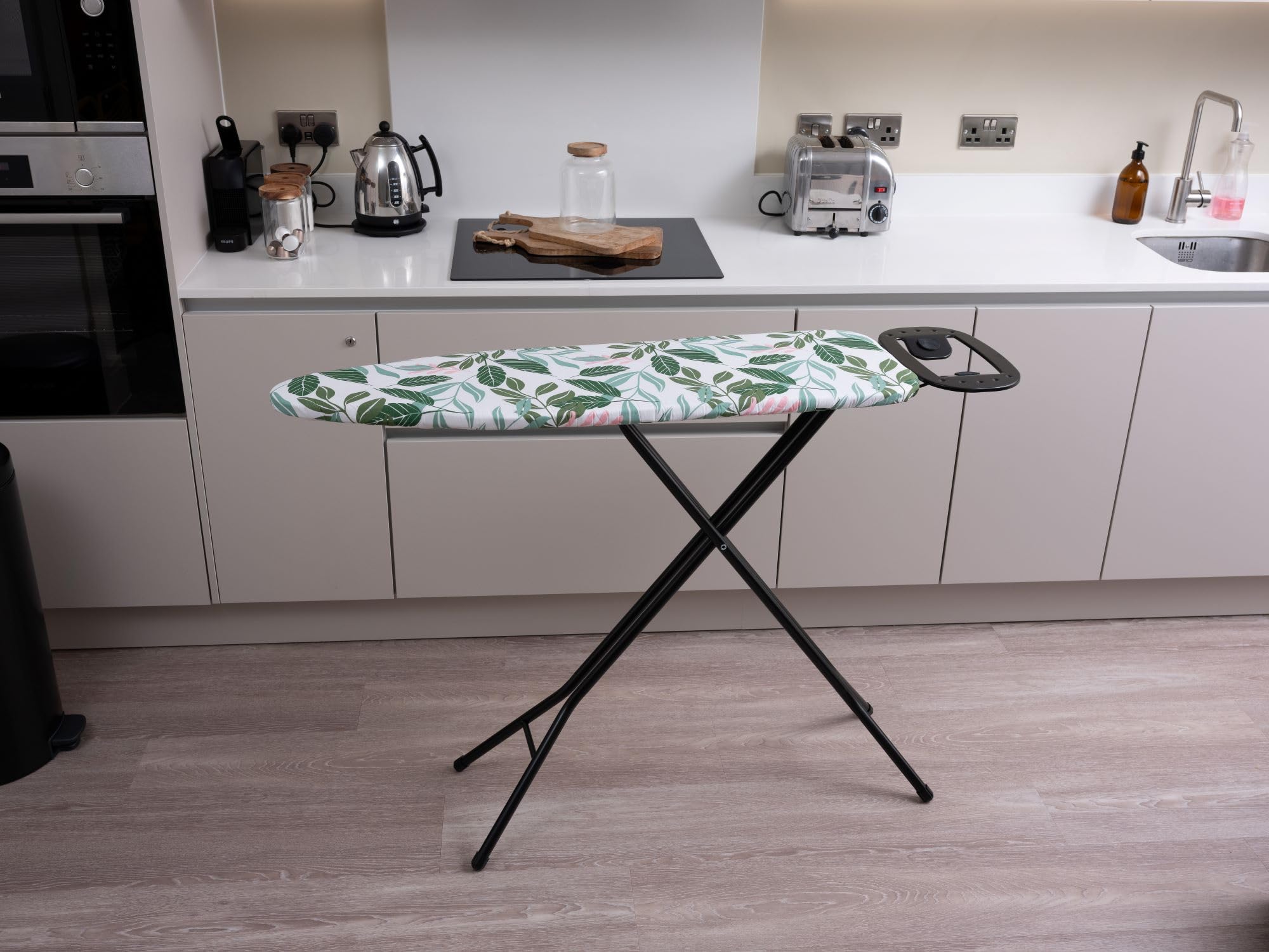 Addis Large Ironing Board Replacement Cover - Forest Green Leaf Design | Fits up to 123 x 39cm 4