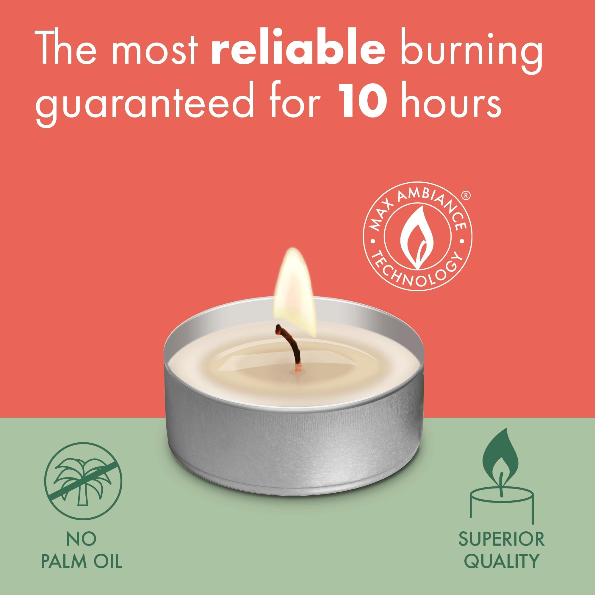 Bolsius True Scents Scented Tealights - Oud Wood Fragrance | 6 Hours Burn Time | CleanScent 5