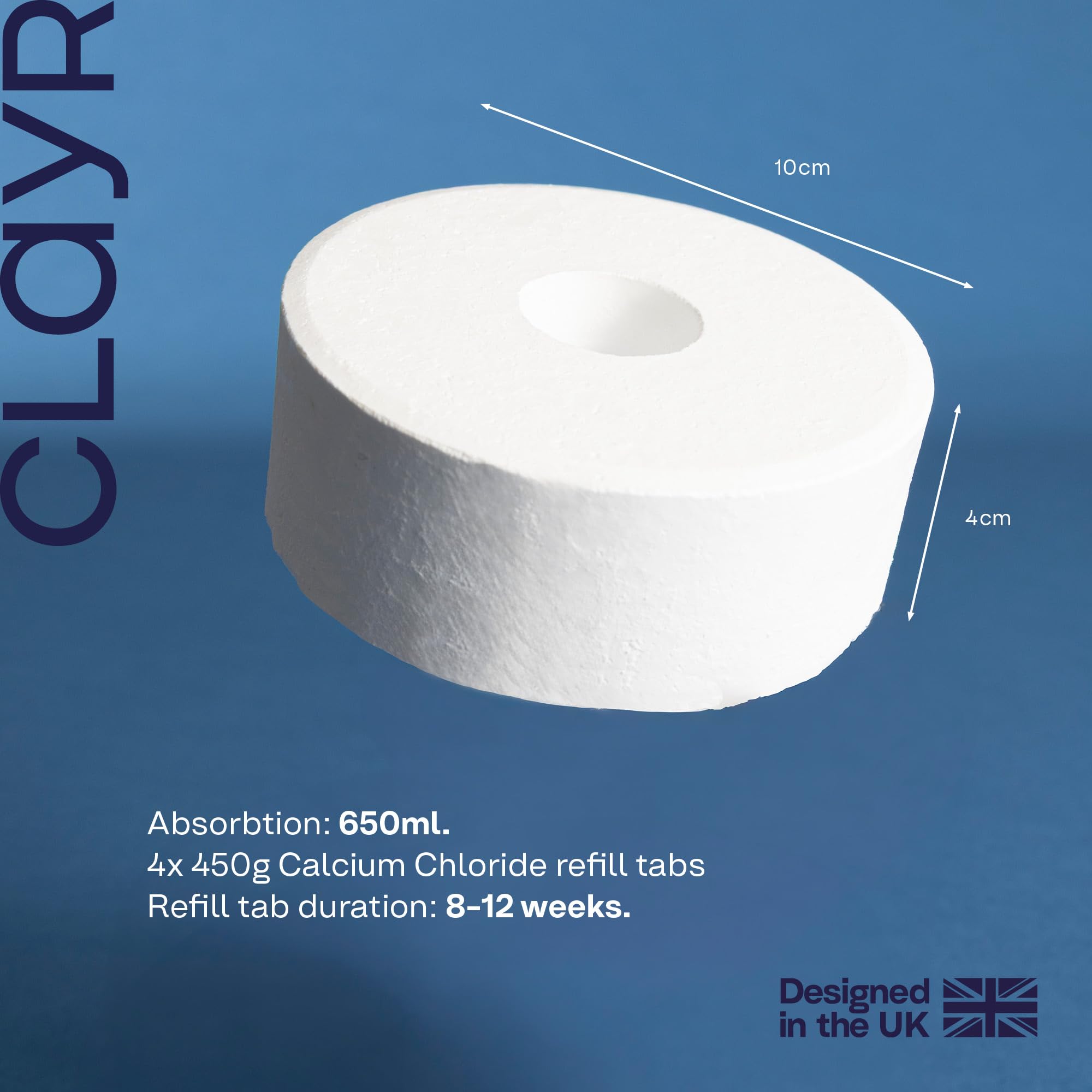 Clayr Dehumidifier Refill Tabs 450g (Pack of 4) – Long-Lasting Moisture Absorption 9
