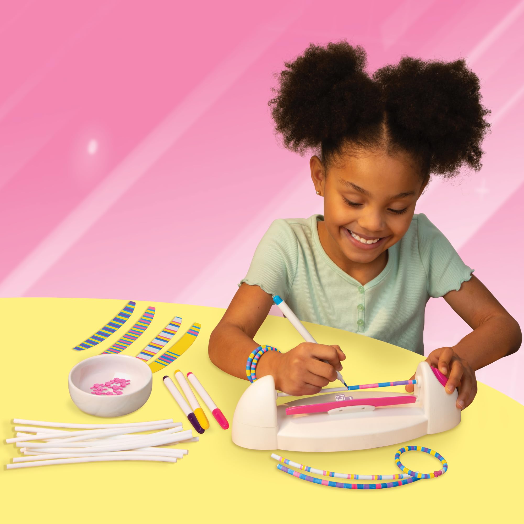 FabLab Colour Spin Bracelet Maker - Creates Heishi-Style Bracelets | Makes 15 Bracelets | Ages 6+ 4
