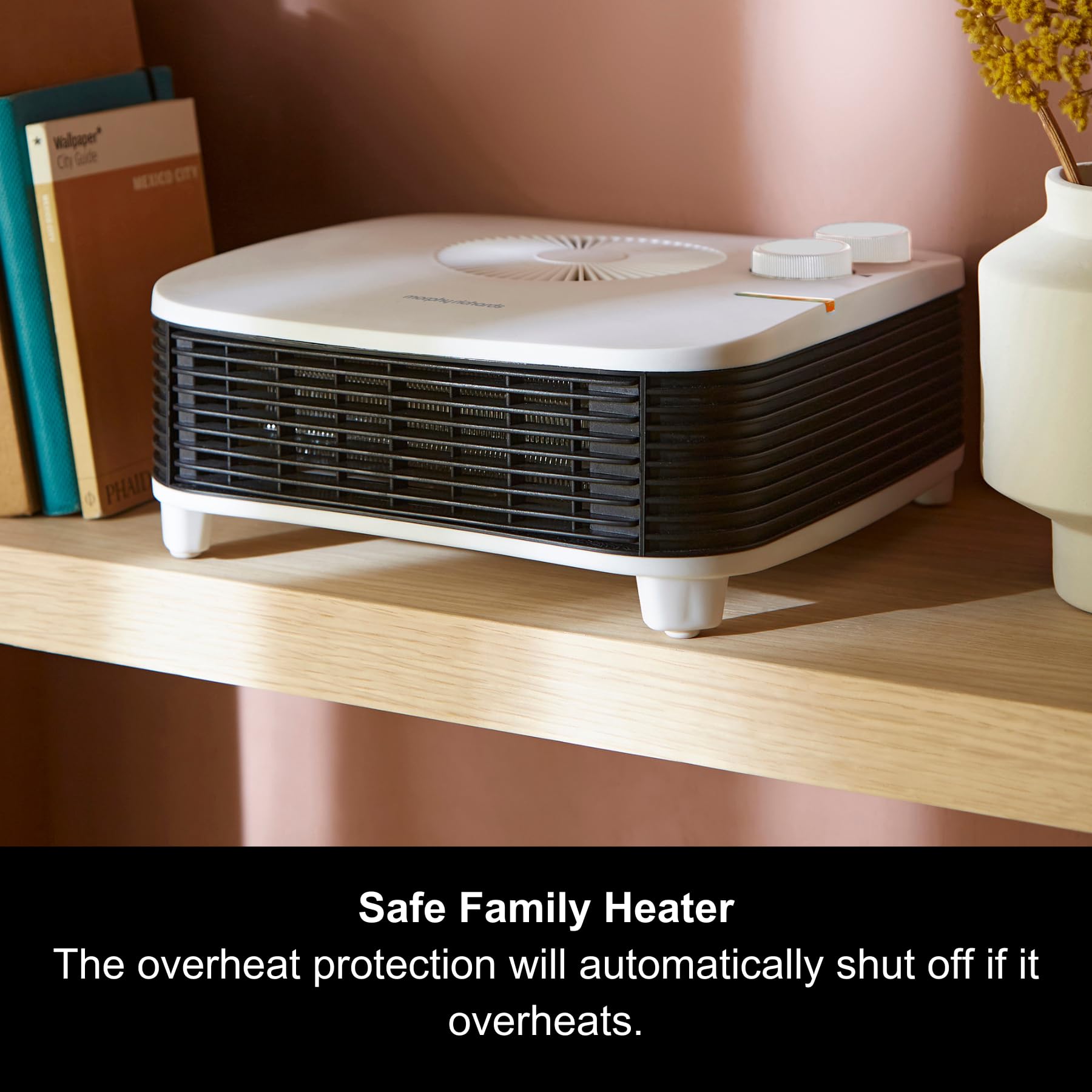 Morphy Richards HeatFlux 2000W Flat Fan Heater | Adjustable Thermostat | Portable | White 5